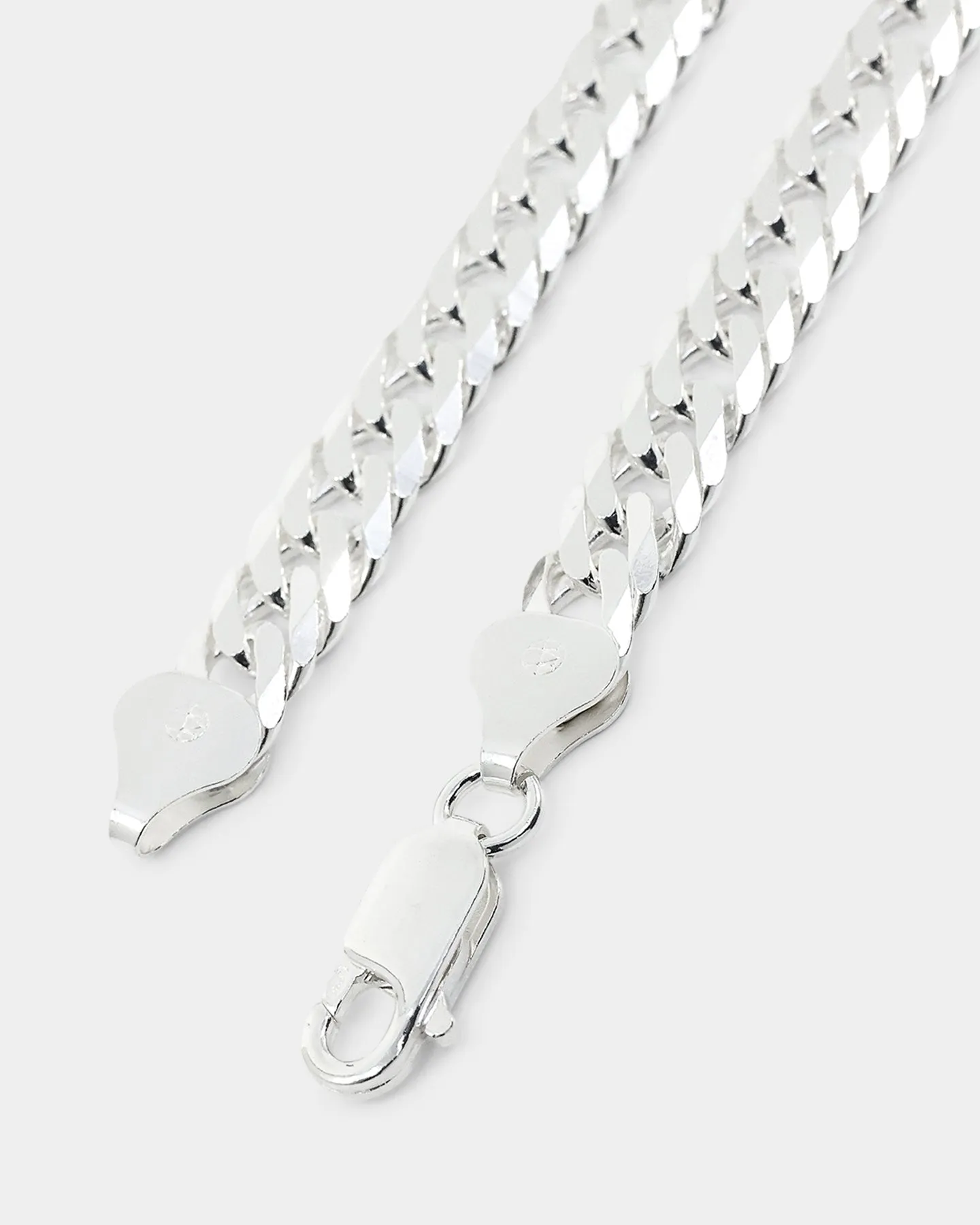 House Of Auric 6.4mm Double Curb Bracelet Sterling Silver
