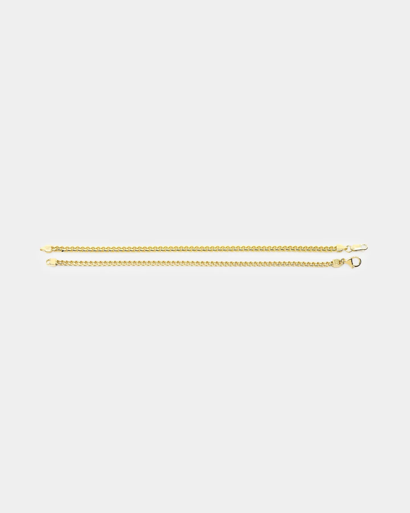 House Of Auric Cuban & Franco Stack Bracelet Set 18k Gold Vermeil