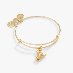 Ice Skate Charm Bangle Bracelet