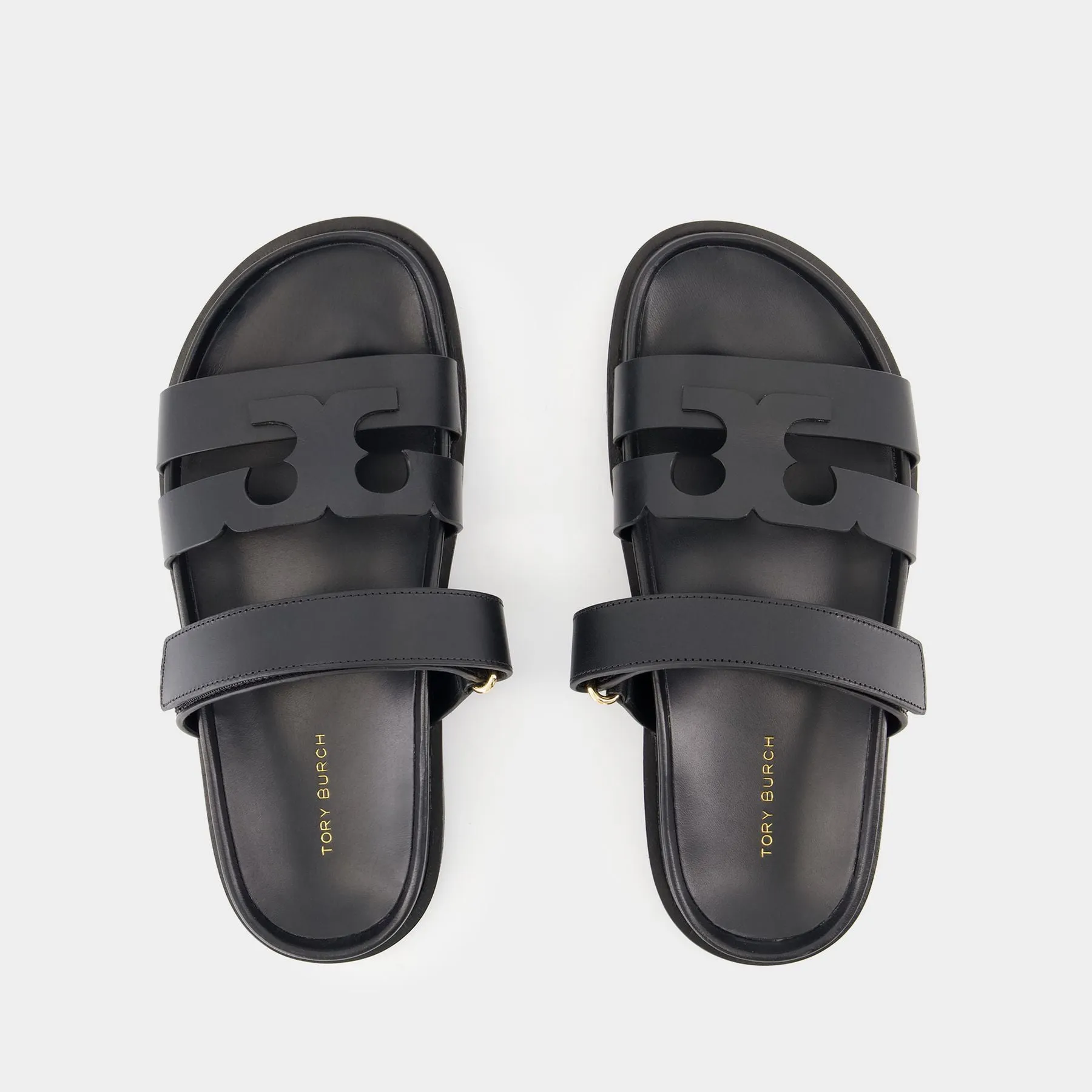 Ines Sport Sandals - Tory Burch - Leather - Black