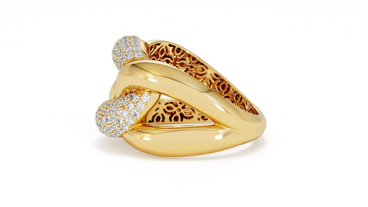 Interlocked Cuban Link Ring, Dulce SARAHELISE
