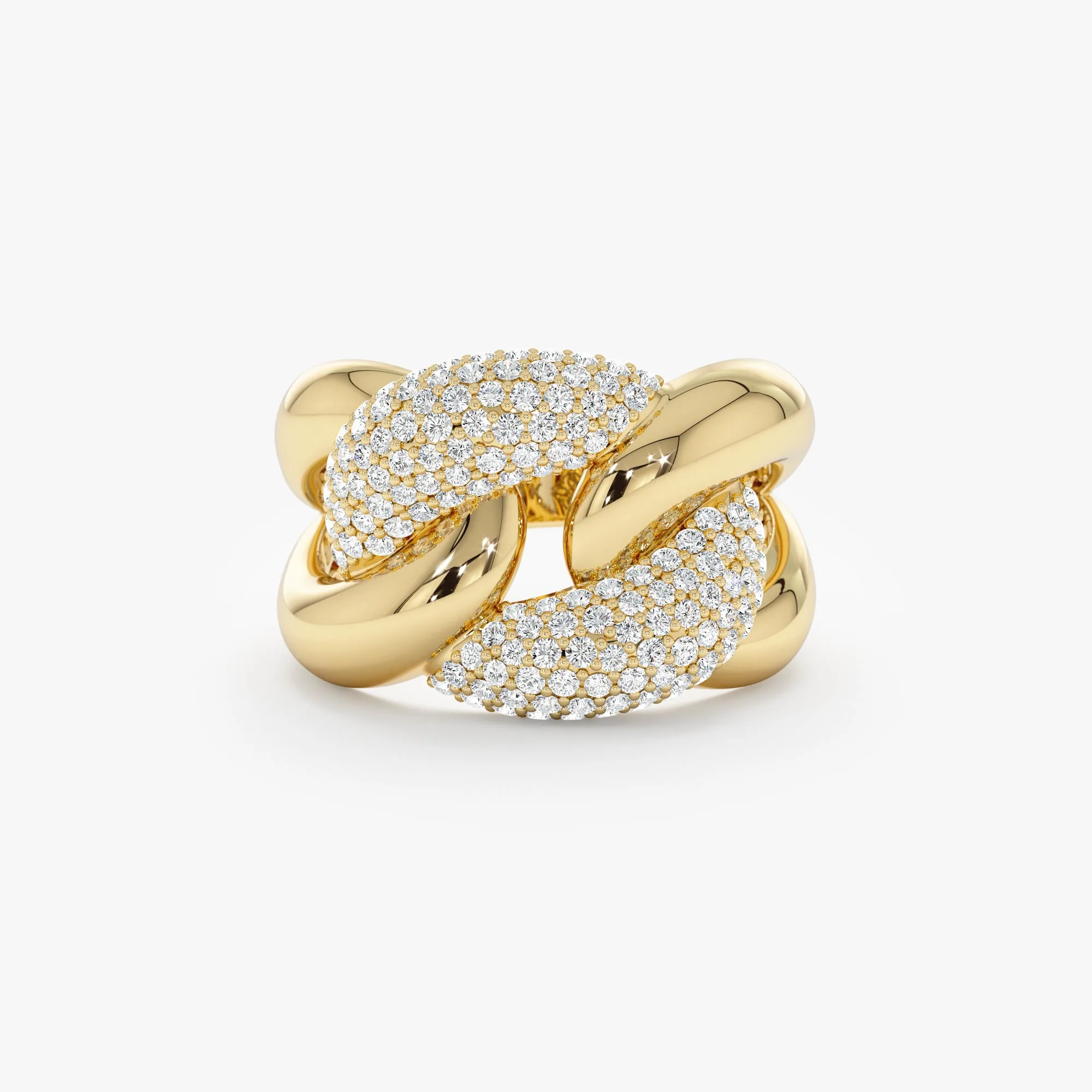 Interlocked Cuban Link Ring, Dulce SARAHELISE