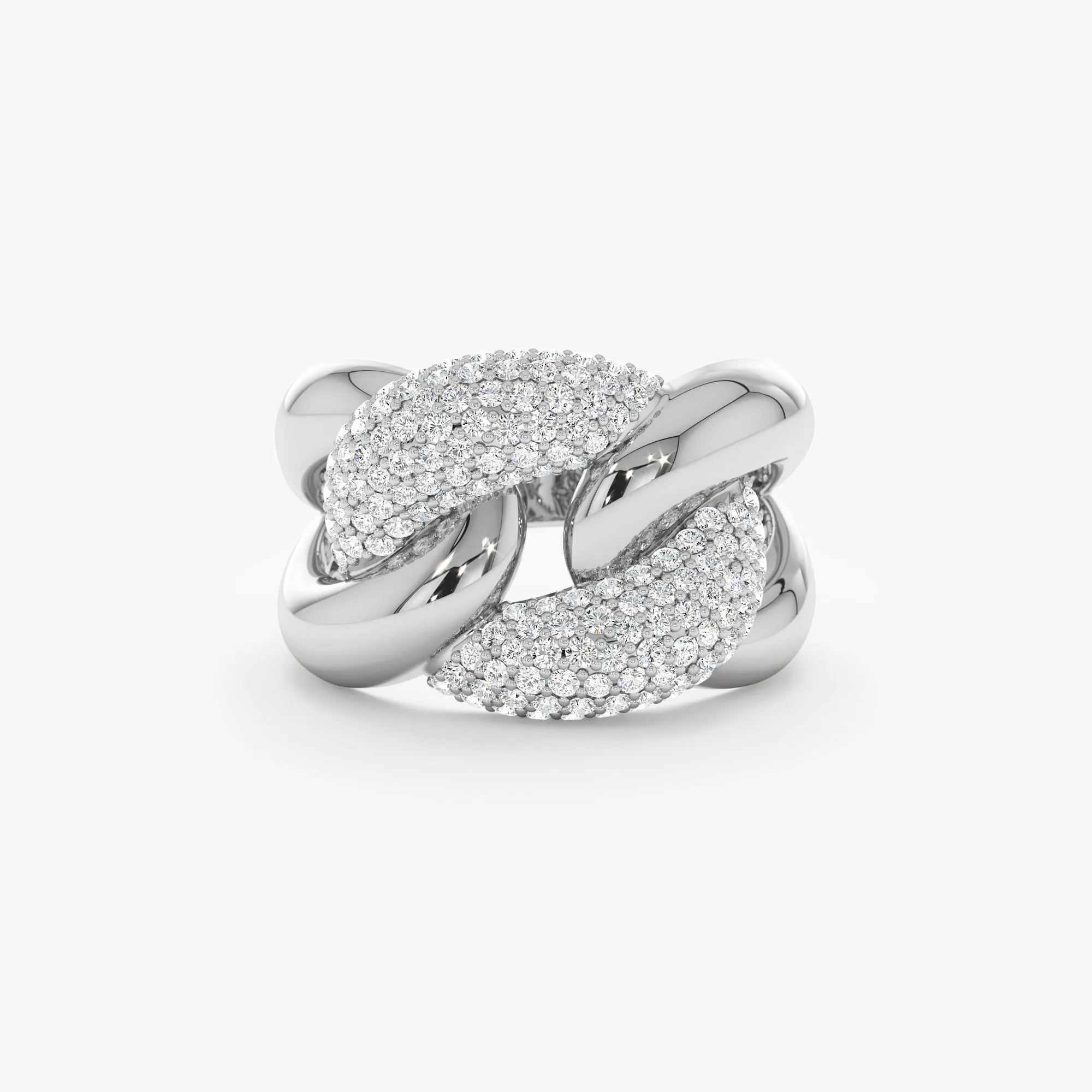 Interlocked Cuban Link Ring, Dulce SARAHELISE