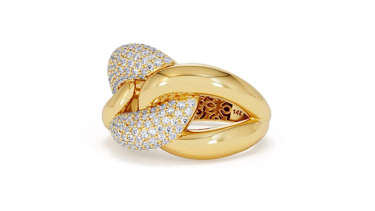 Interlocked Cuban Link Ring, Dulce SARAHELISE