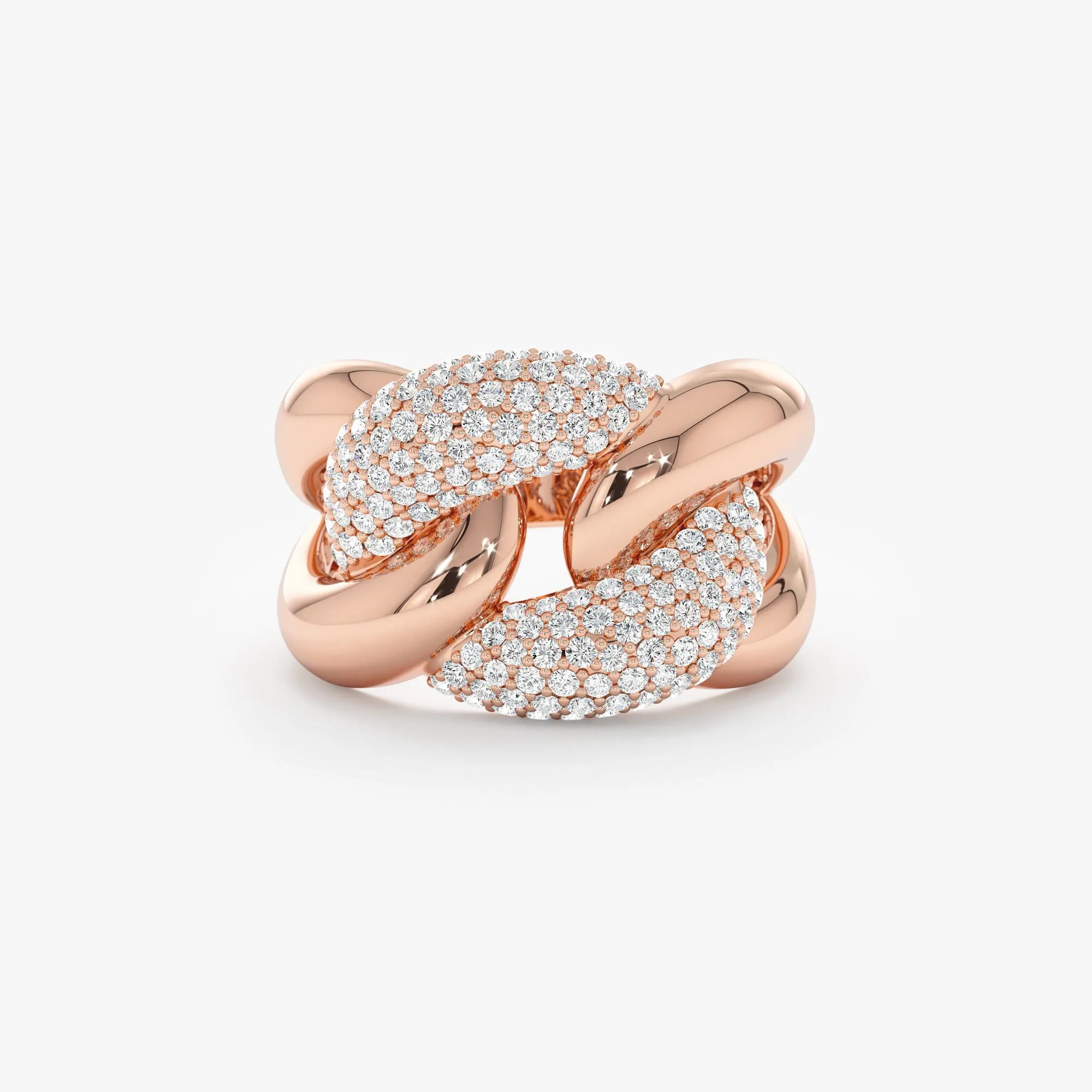 Interlocked Cuban Link Ring, Dulce SARAHELISE