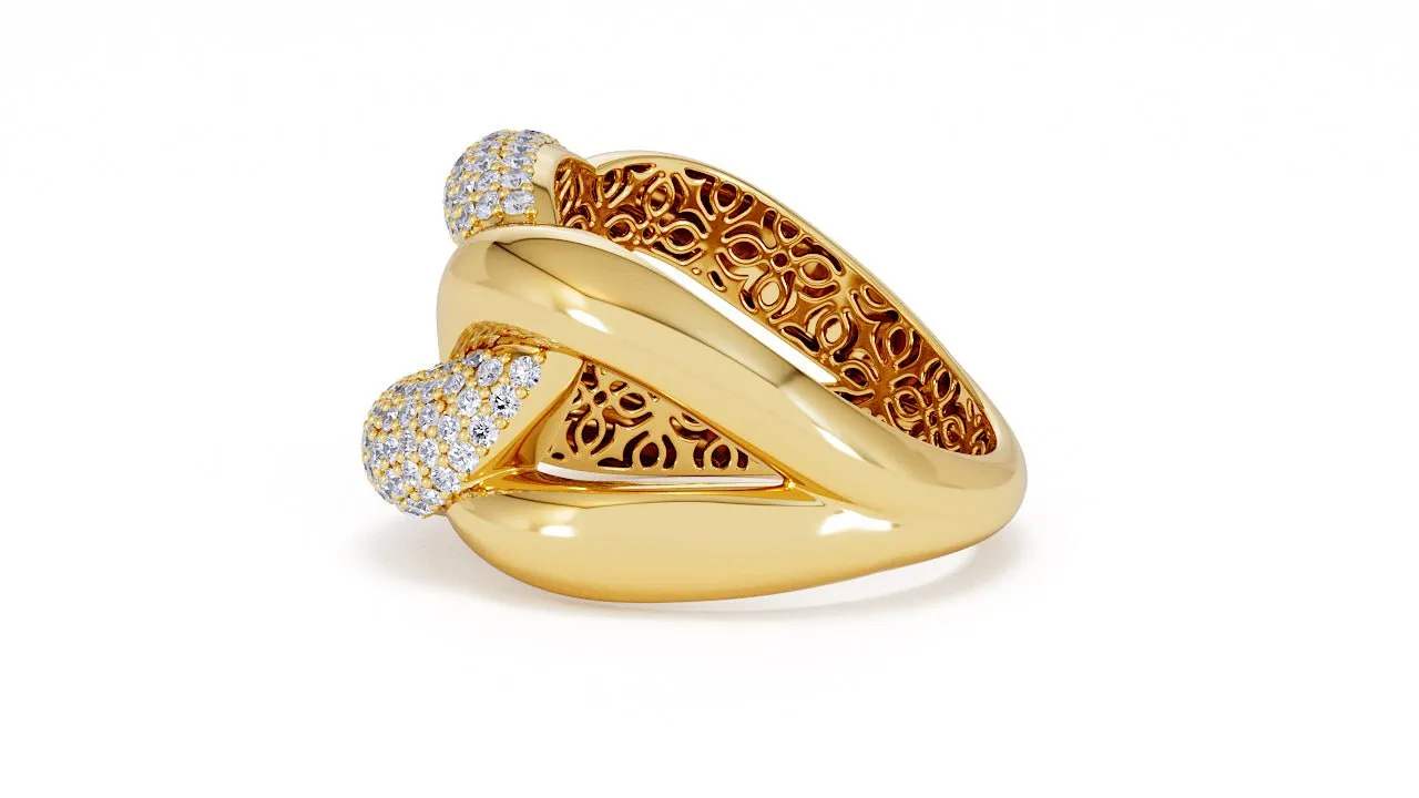 Interlocked Cuban Link Ring, Dulce SARAHELISE
