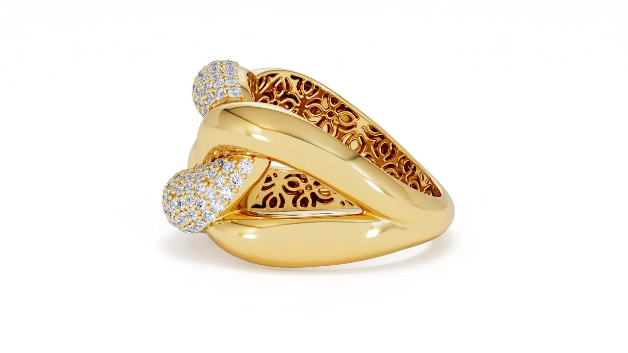 Interlocked Cuban Link Ring, Dulce SARAHELISE
