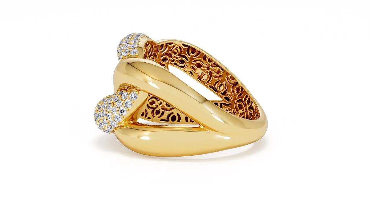 Interlocked Cuban Link Ring, Dulce SARAHELISE