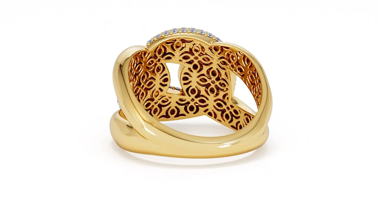 Interlocked Cuban Link Ring, Dulce SARAHELISE