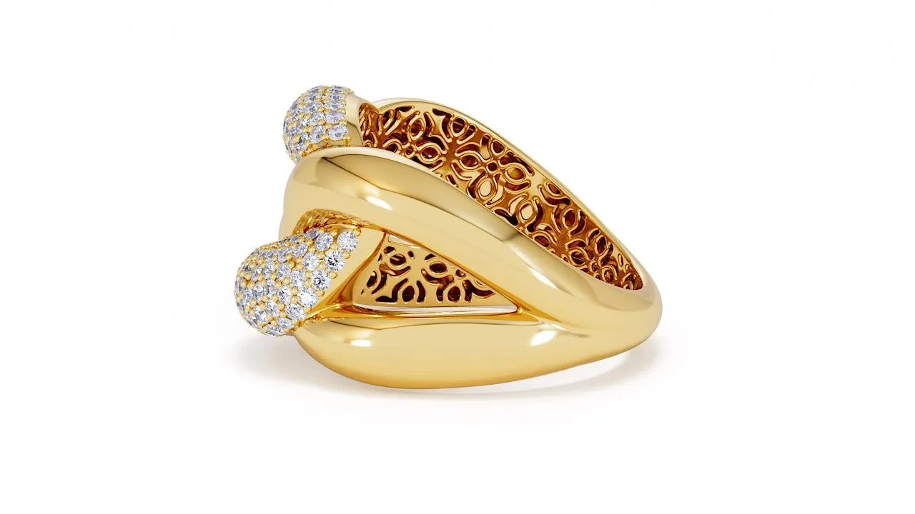 Interlocked Cuban Link Ring, Dulce SARAHELISE