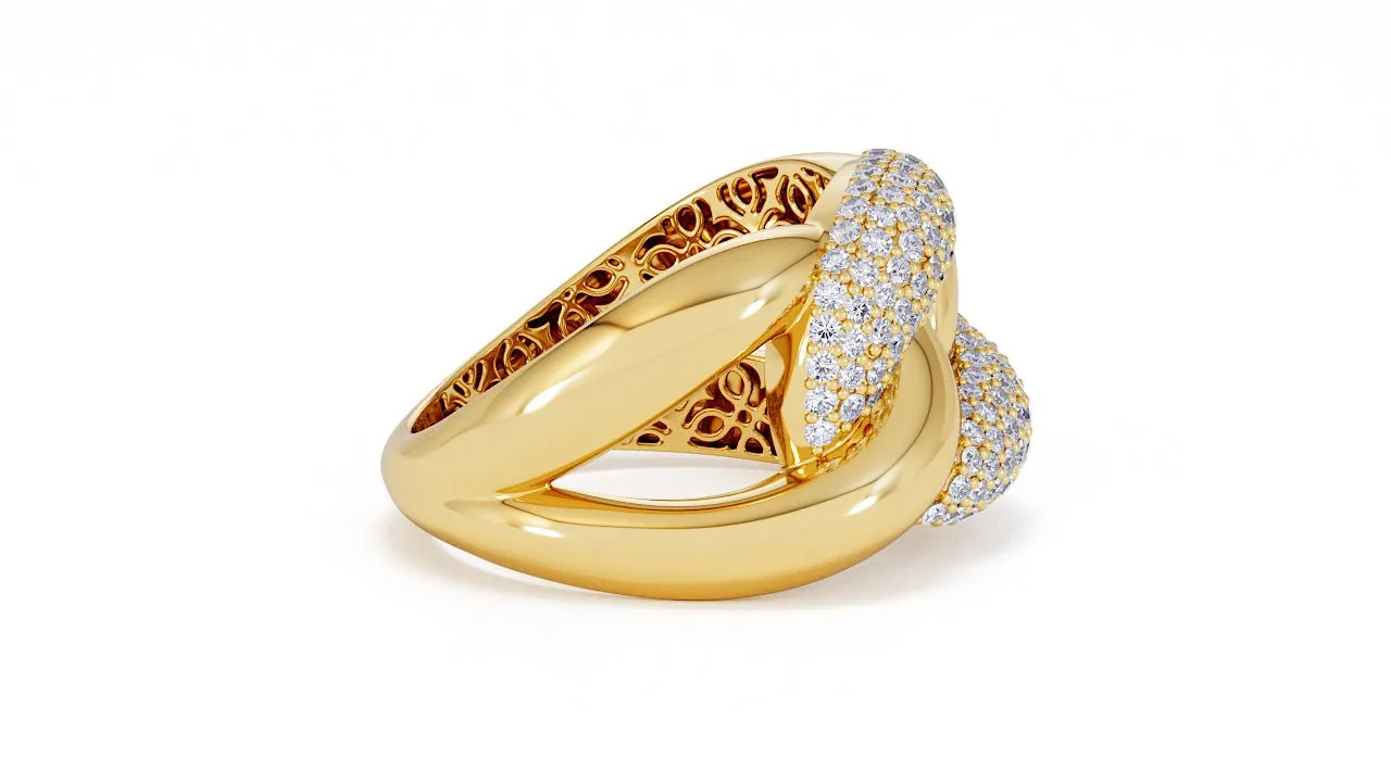 Interlocked Cuban Link Ring, Dulce SARAHELISE