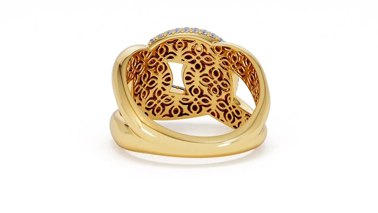 Interlocked Cuban Link Ring, Dulce SARAHELISE