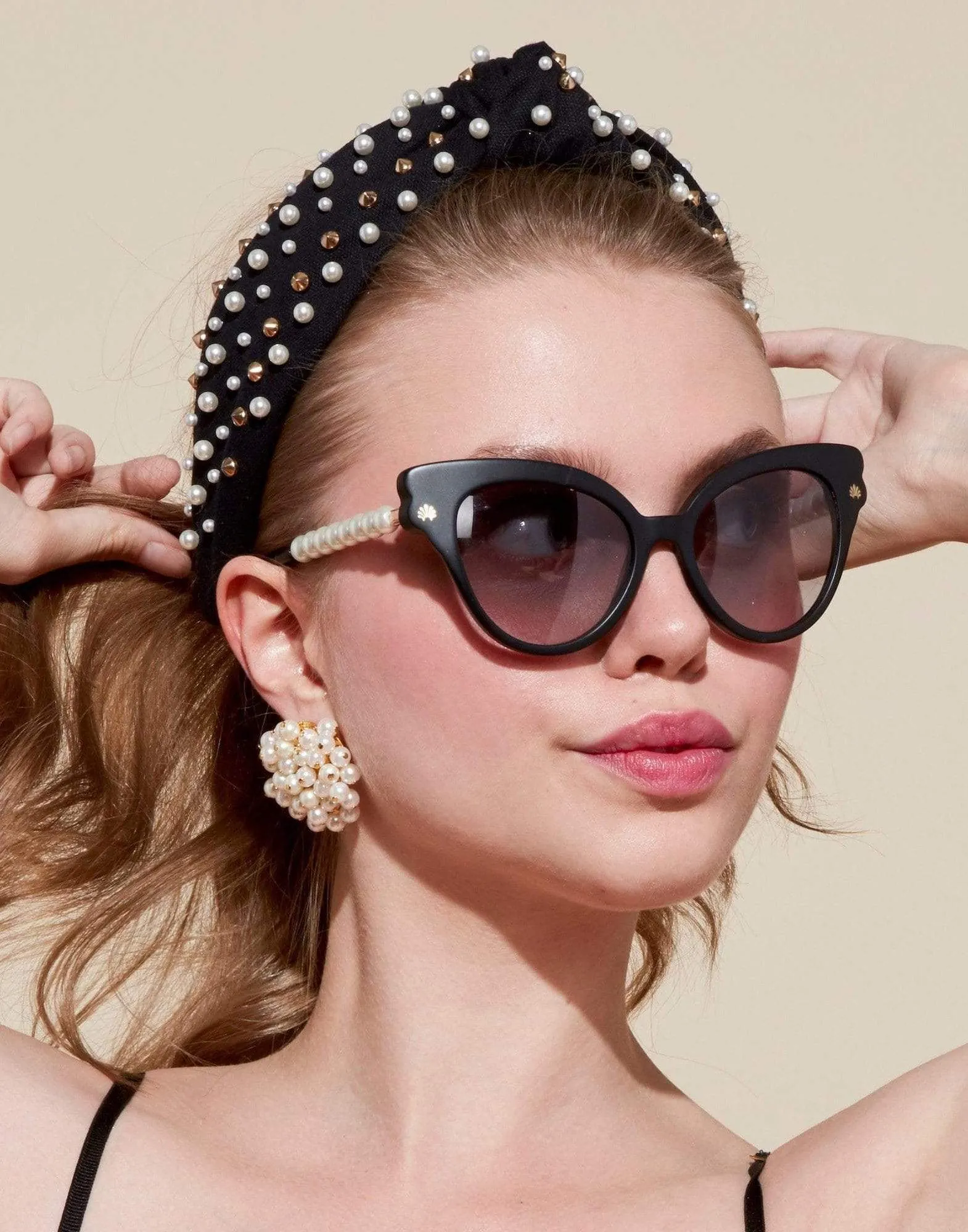 Ivory Pearl Petite Cluster Earrings