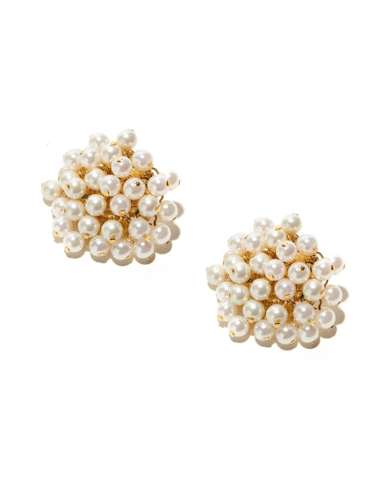 Ivory Pearl Petite Cluster Earrings