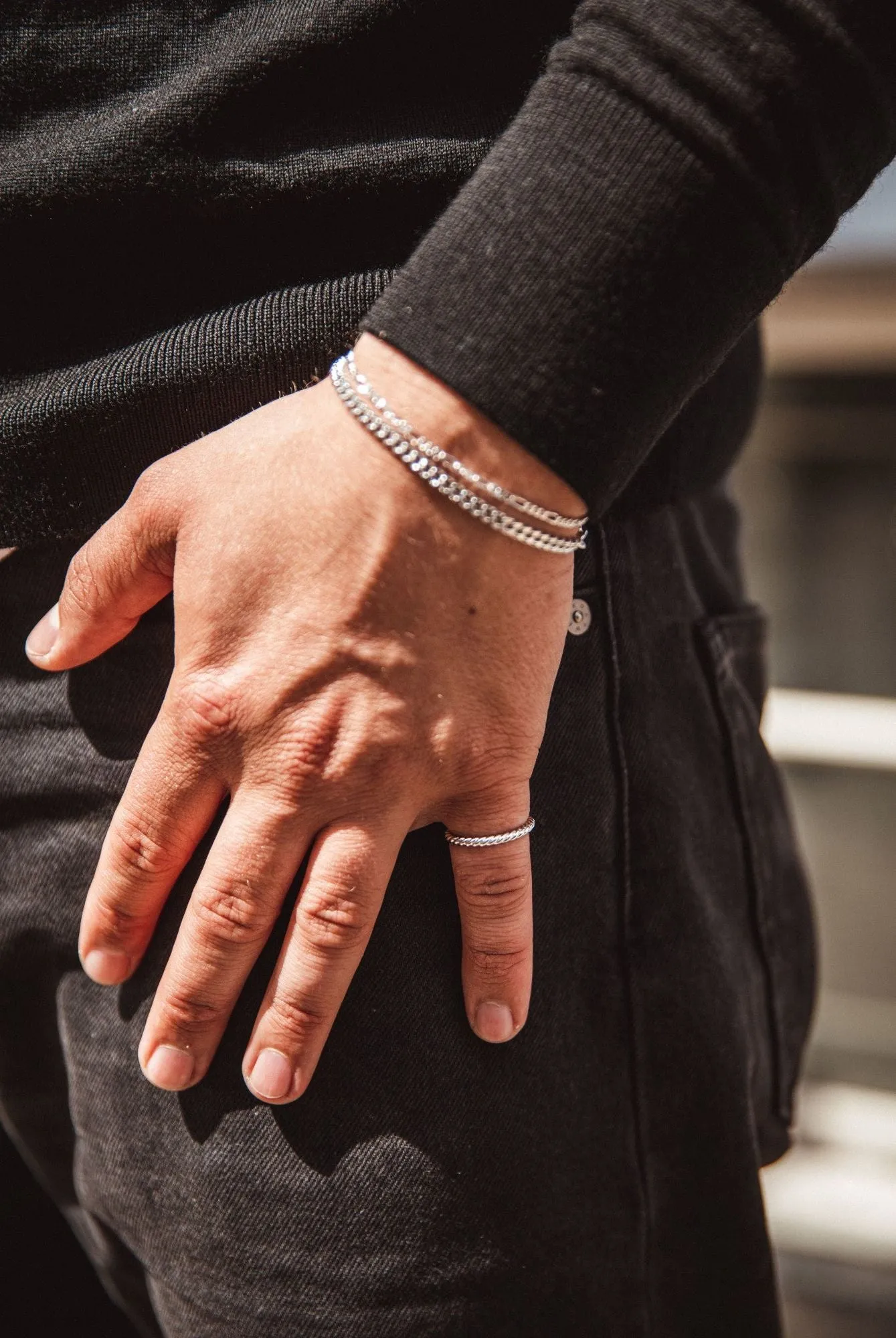 IX Rope Silver Ring