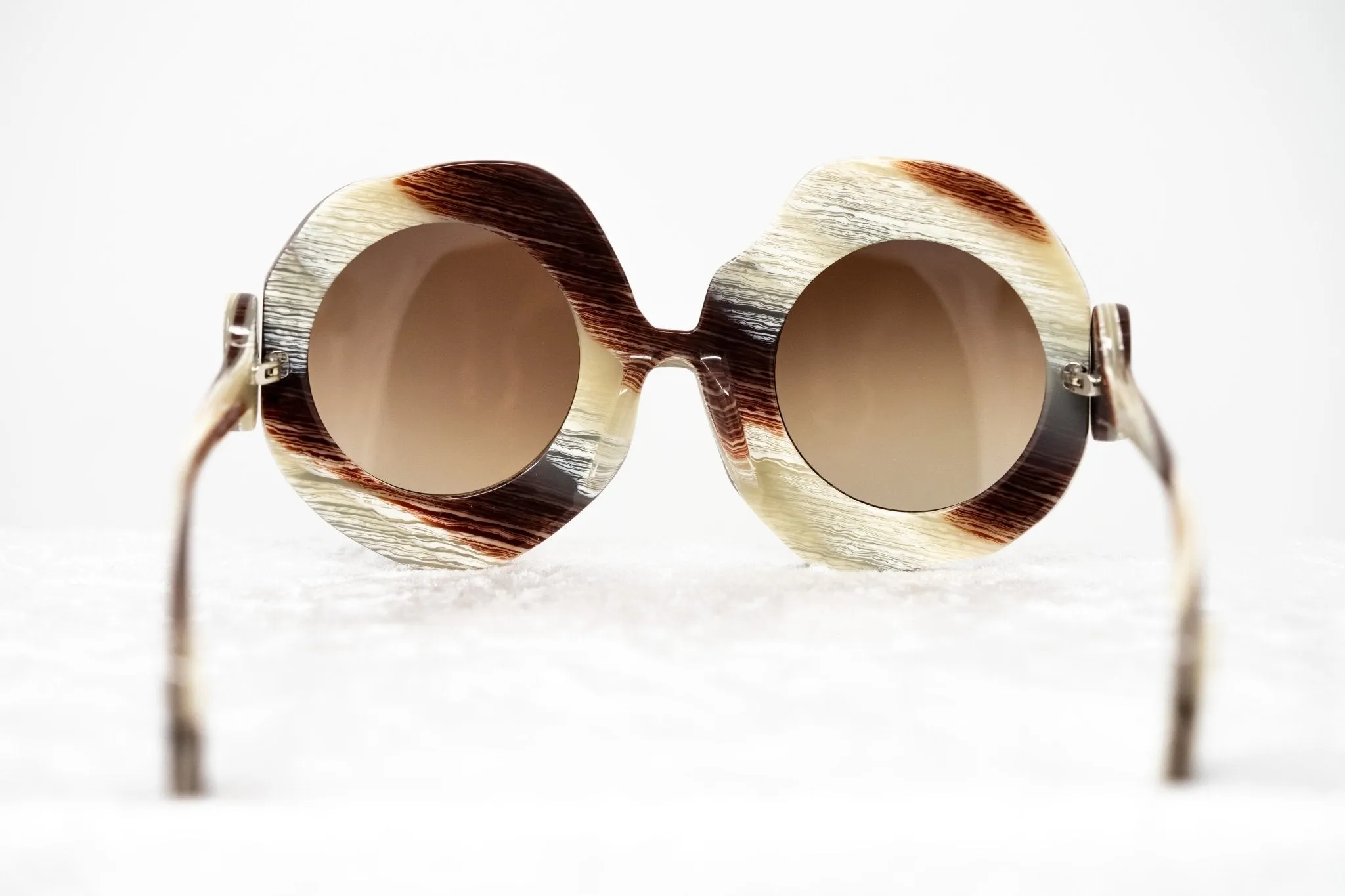 Jeremy Scott Sunglasses Bones Special Cream and Brown