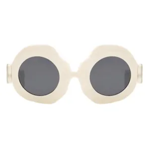 Jeremy Scott Unisex Oversized Sunglasses Bones Special Cream Grey