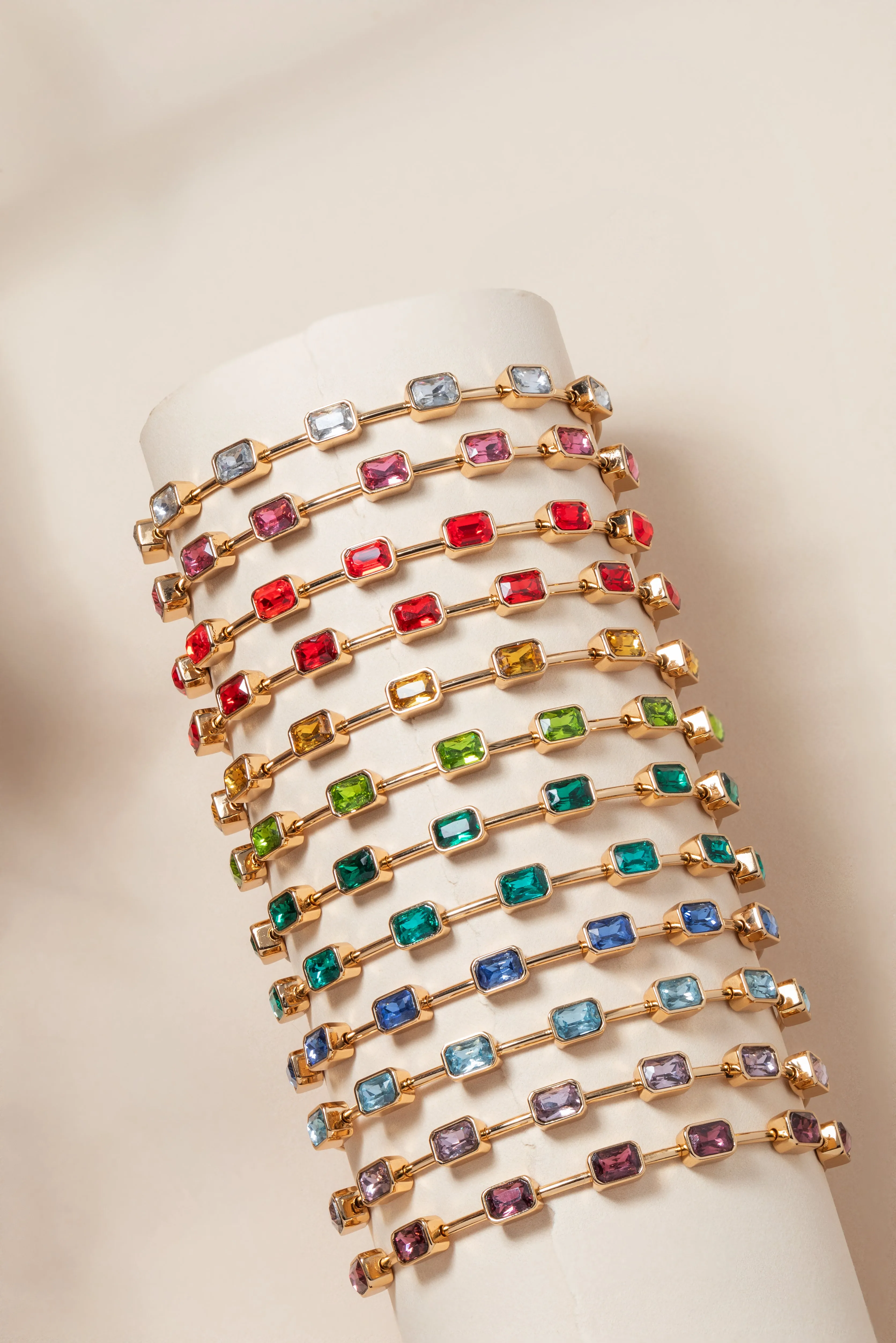 July Birthstone Emerald Cut Bangle