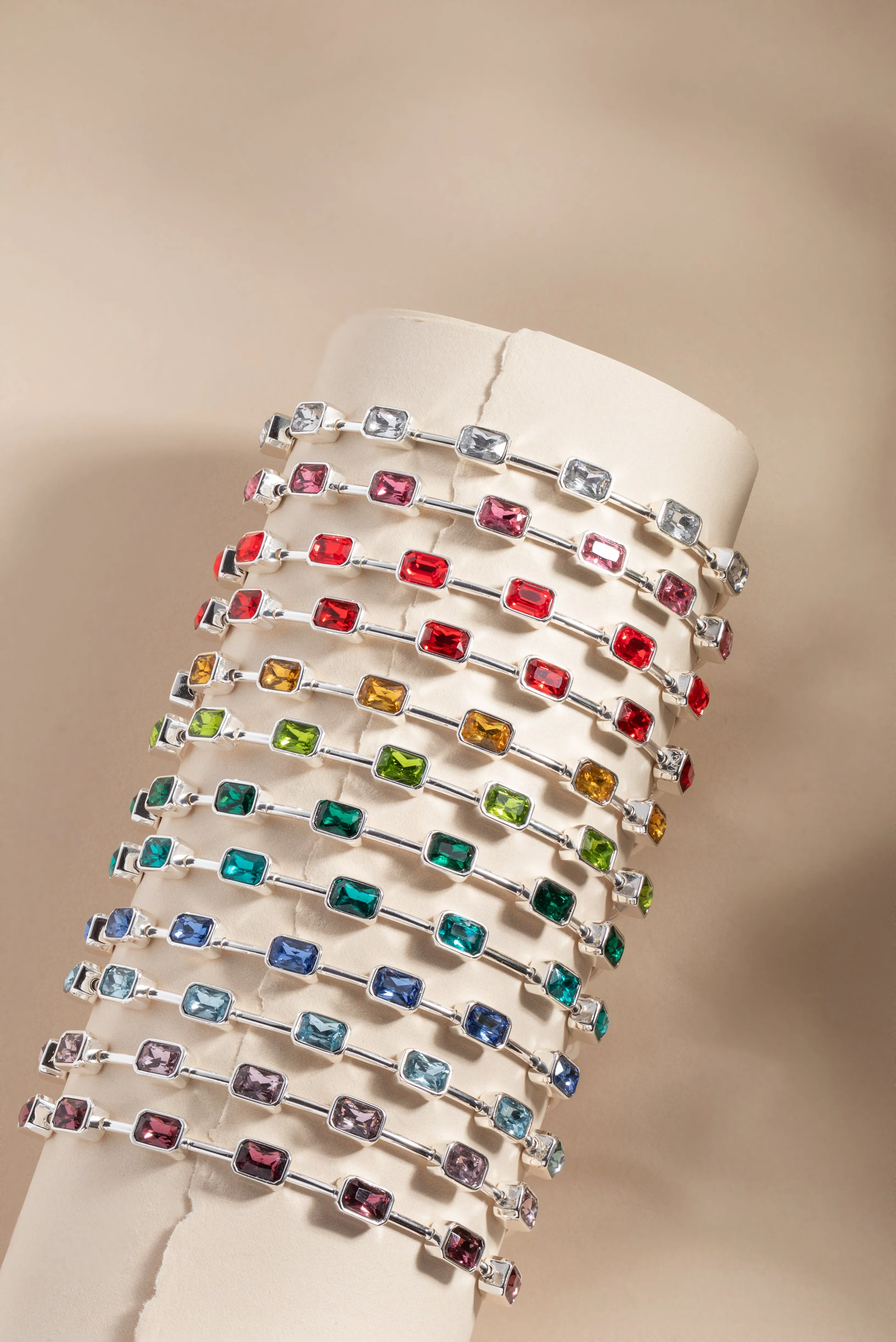 July Birthstone Emerald Cut Bangle