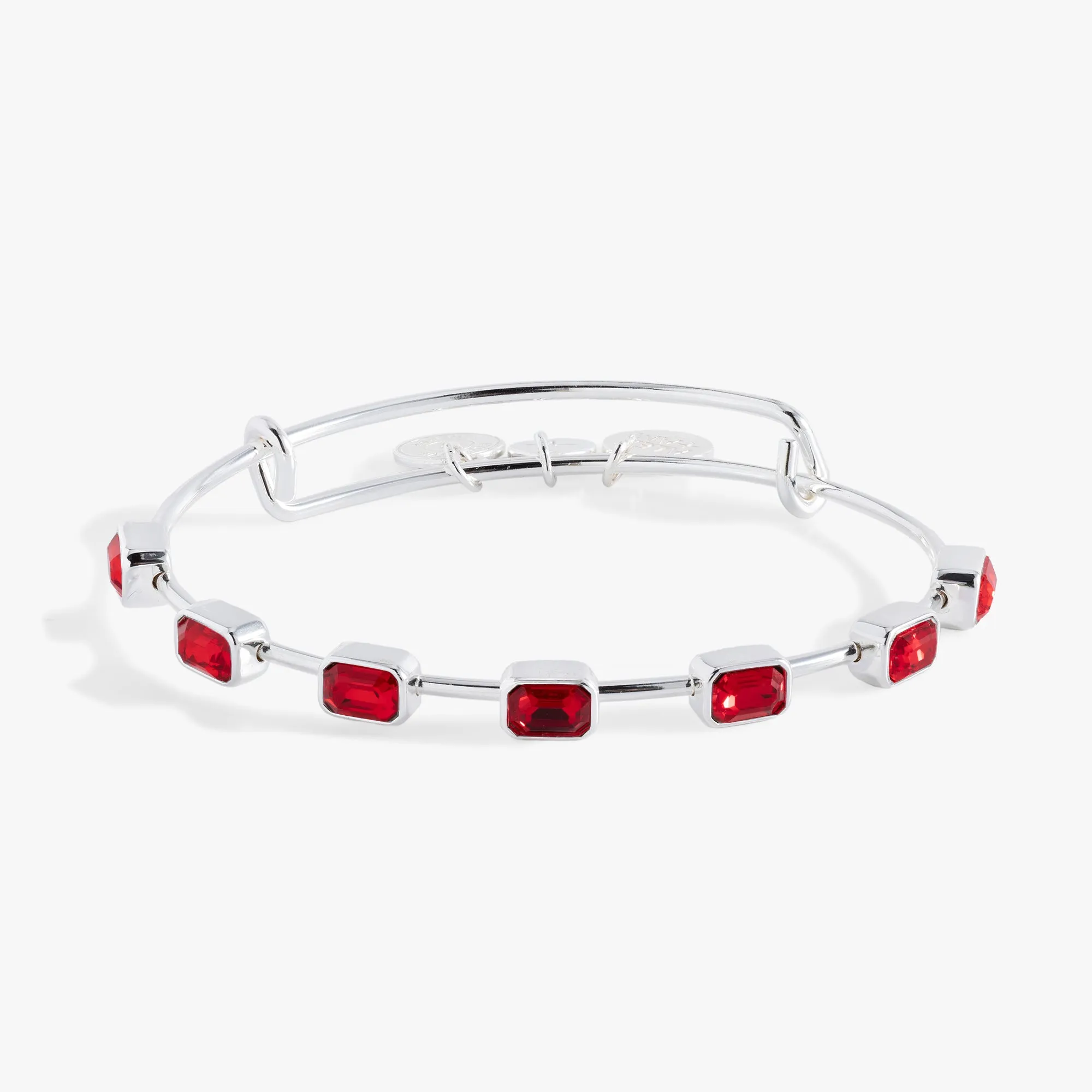 July Birthstone Emerald Cut Bangle