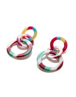 Kensington Stripe Multi Hoop Earrings