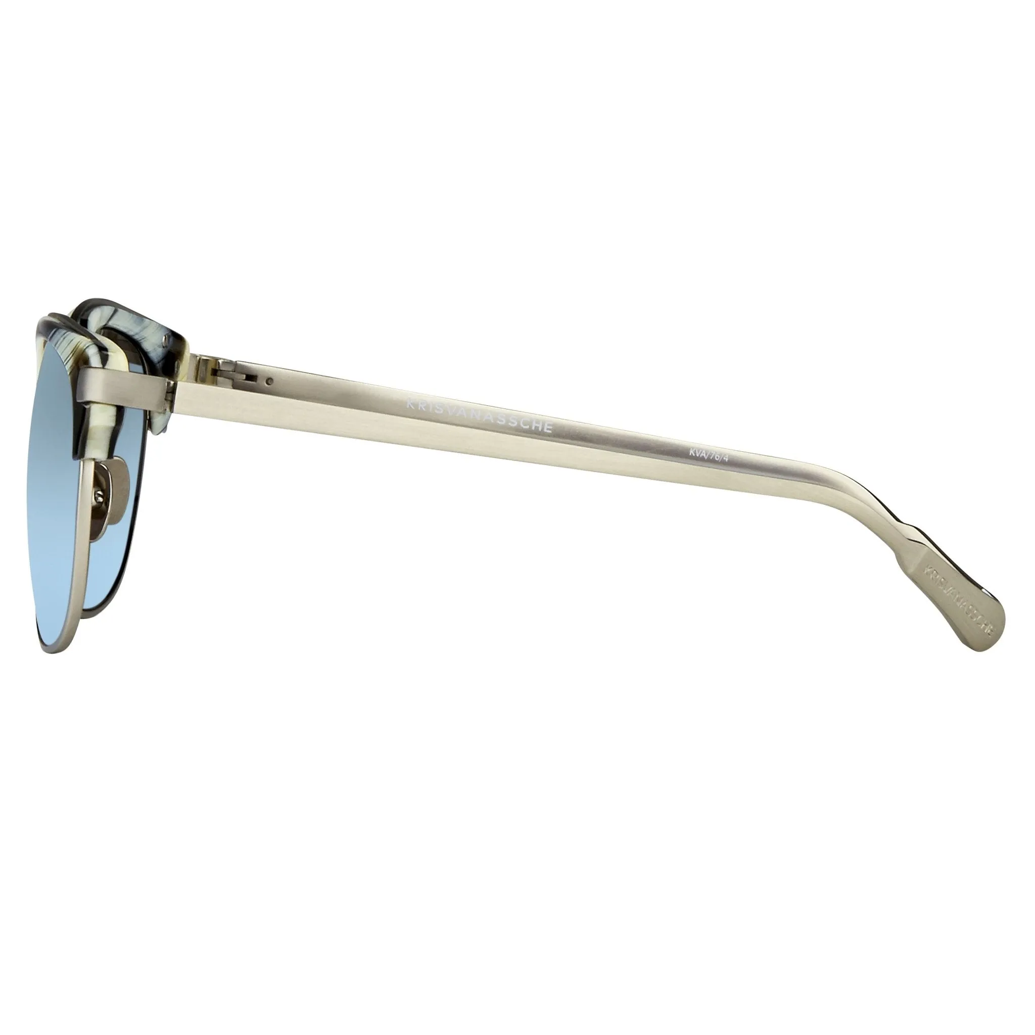 Kris Van Assche Sunglasses D-Frame Brown and Blue