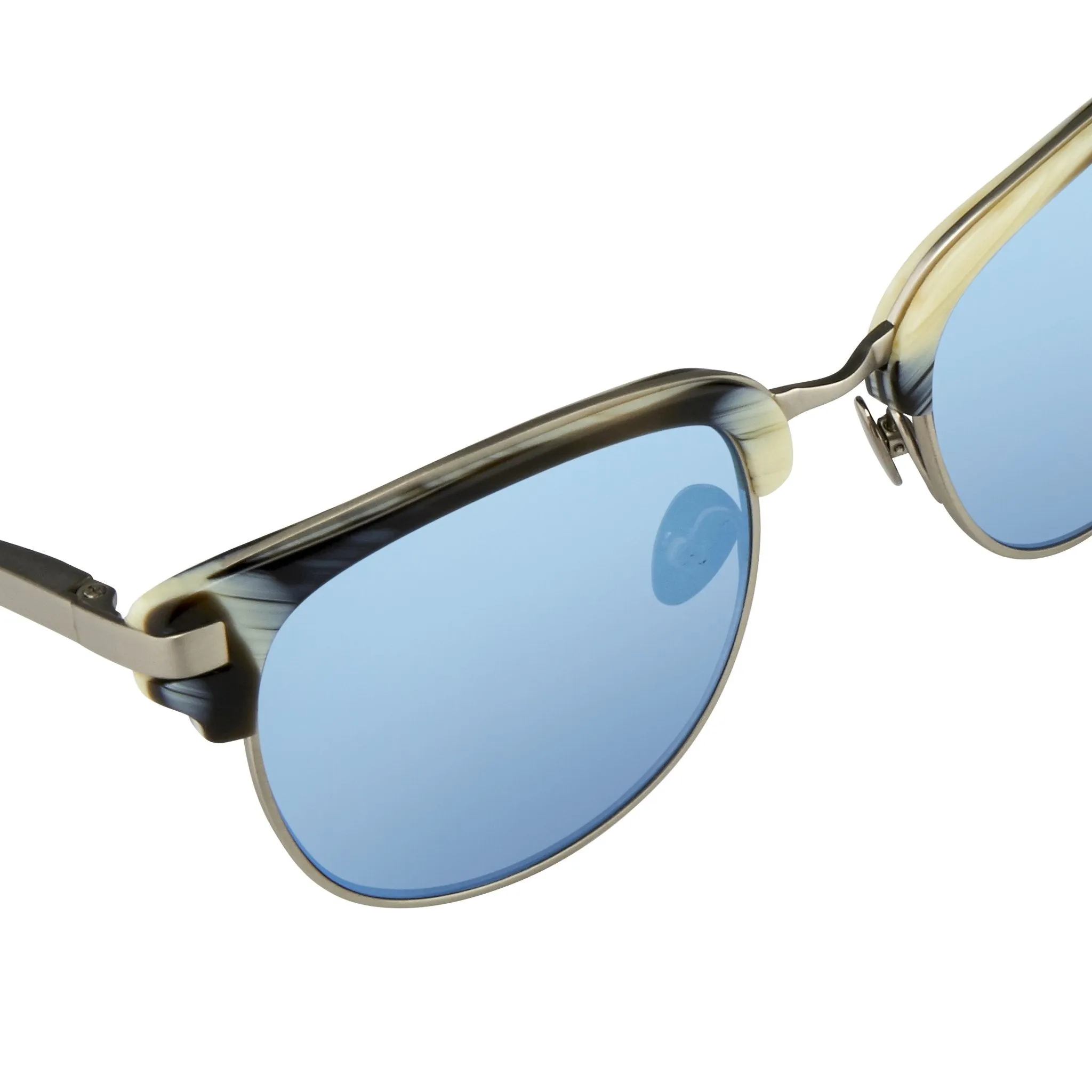 Kris Van Assche Sunglasses D-Frame Brown and Blue