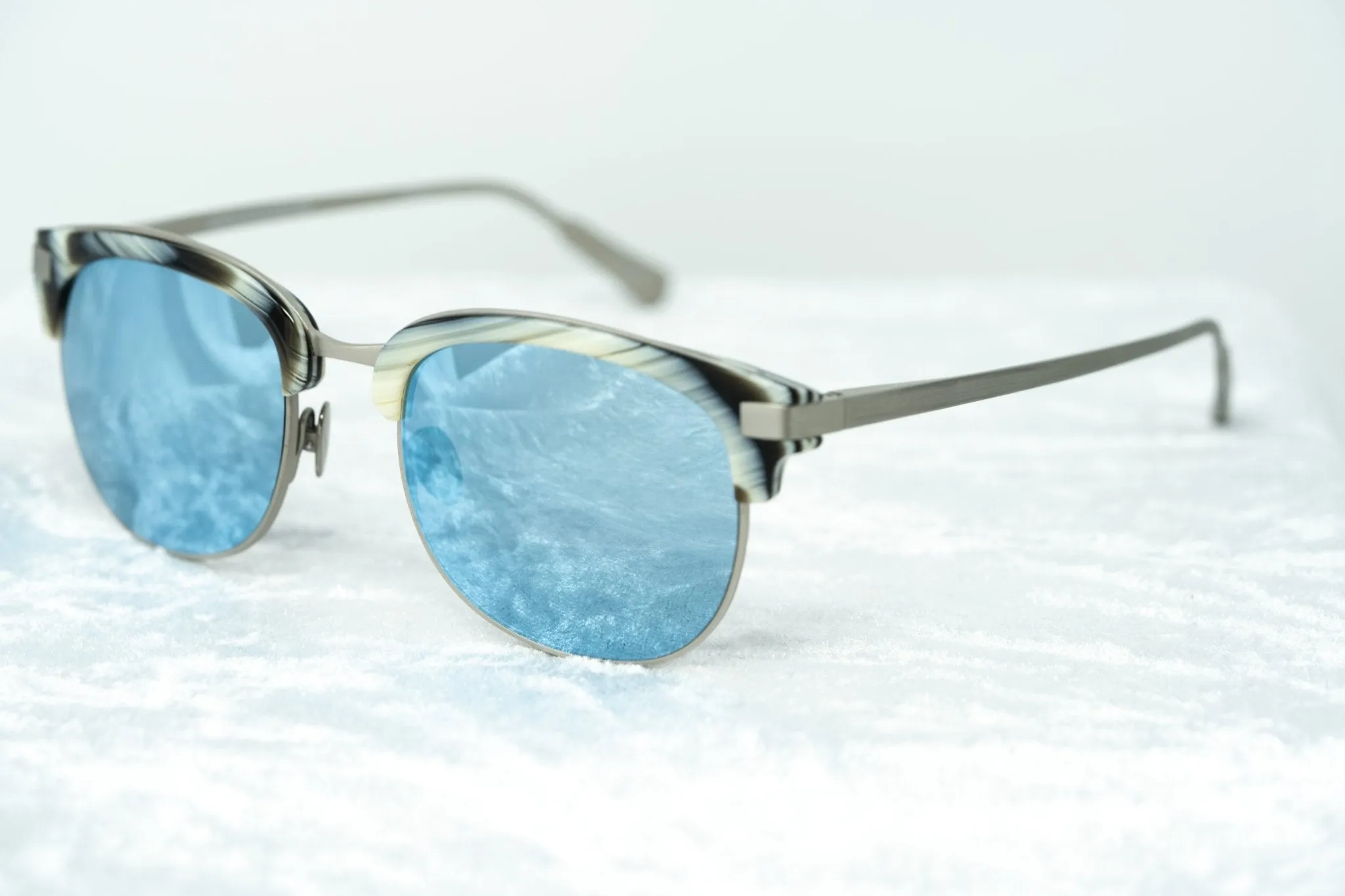 Kris Van Assche Sunglasses D-Frame Brown and Blue