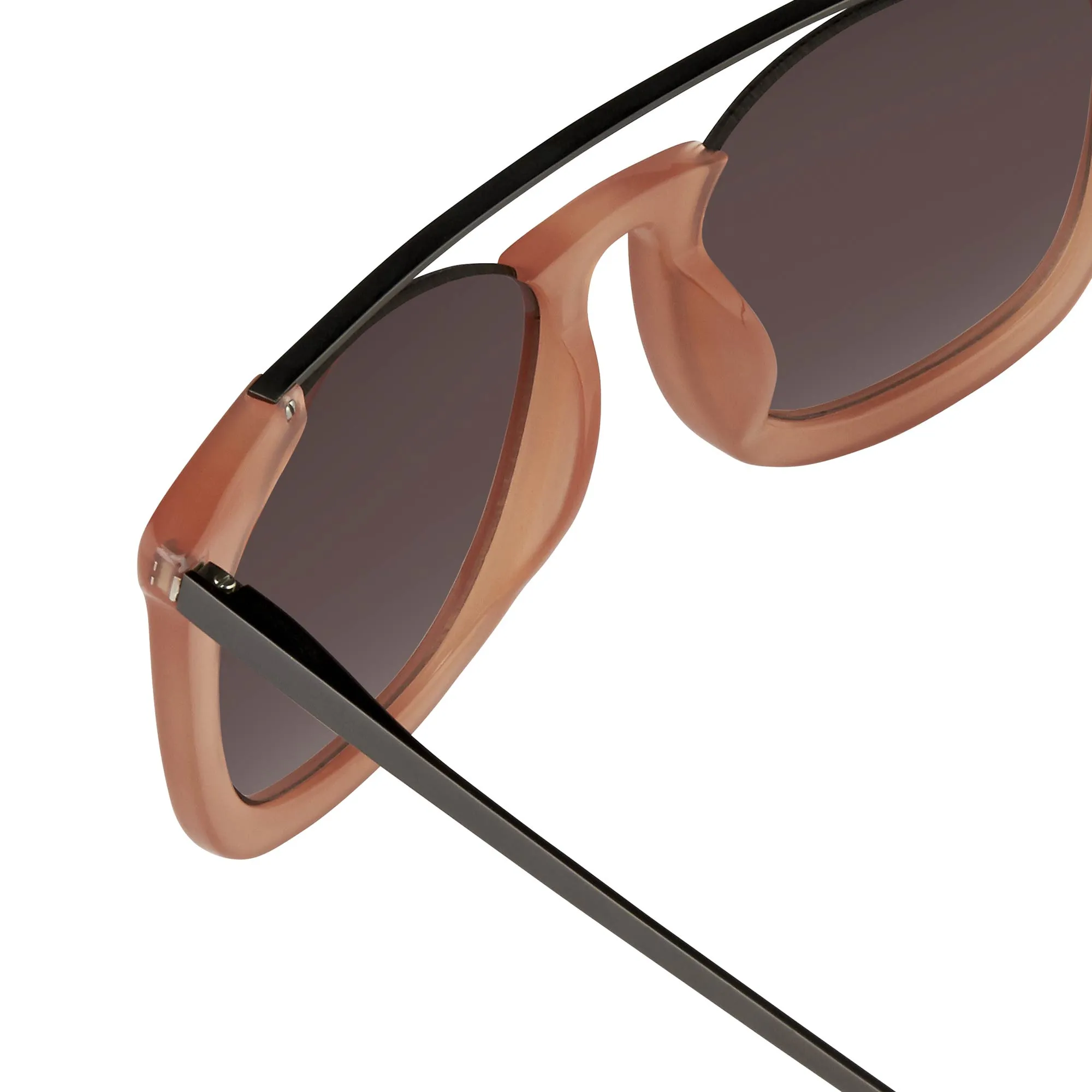 Kris Van Assche Sunglasses D-Frame Peach and Brown