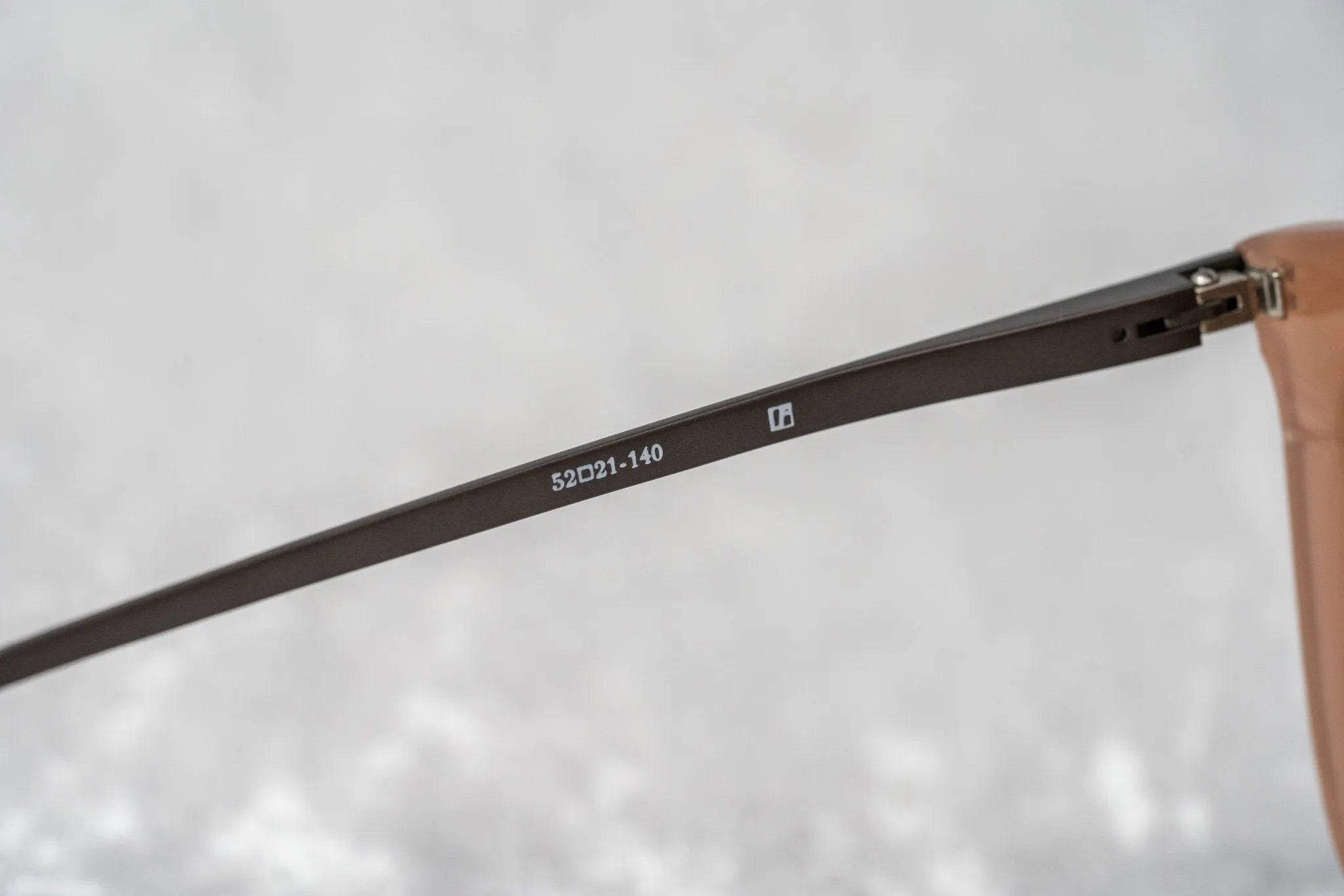 Kris Van Assche Sunglasses D-Frame Peach and Brown