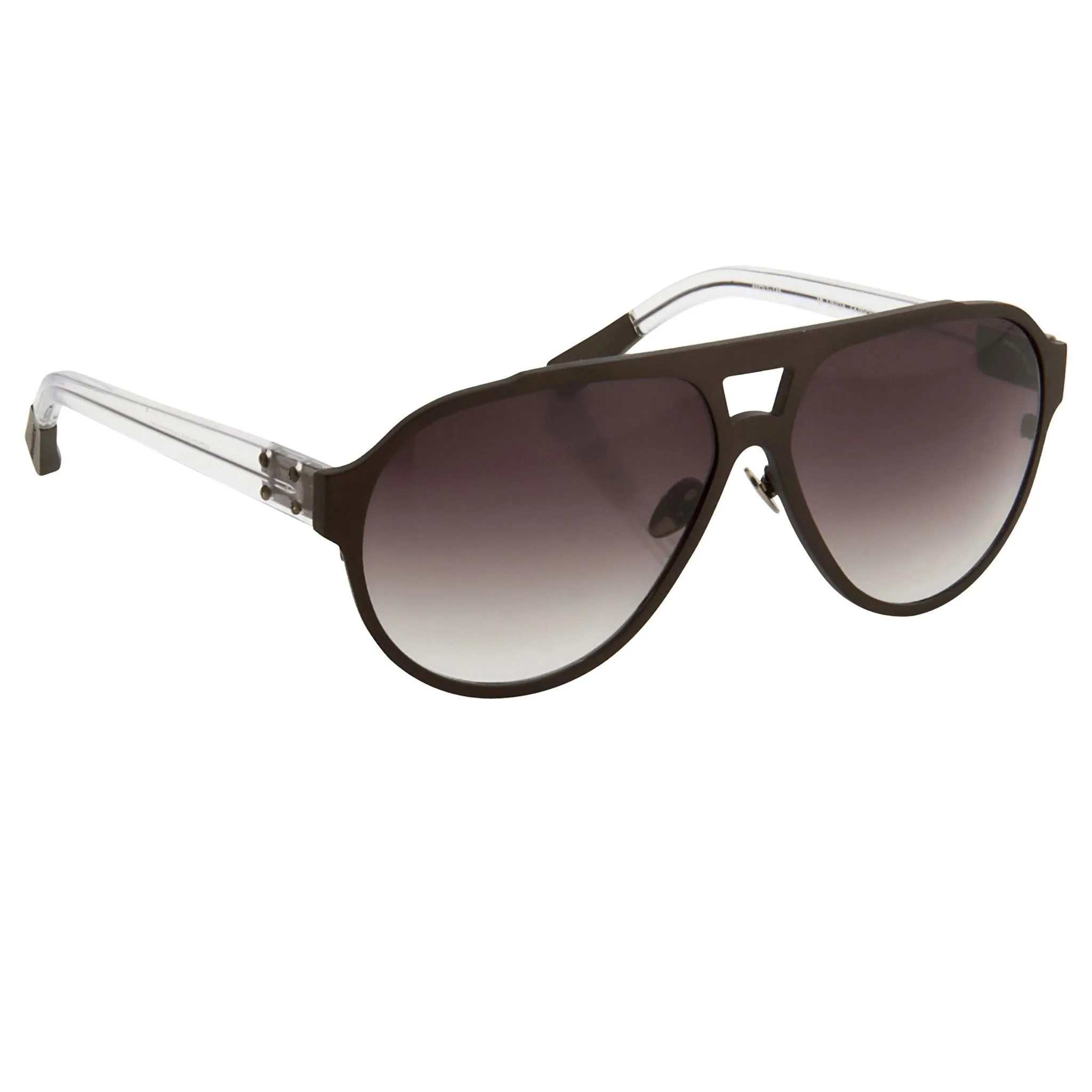 Kris Van Assche Sunglasses Dark Purple Brown and Grey