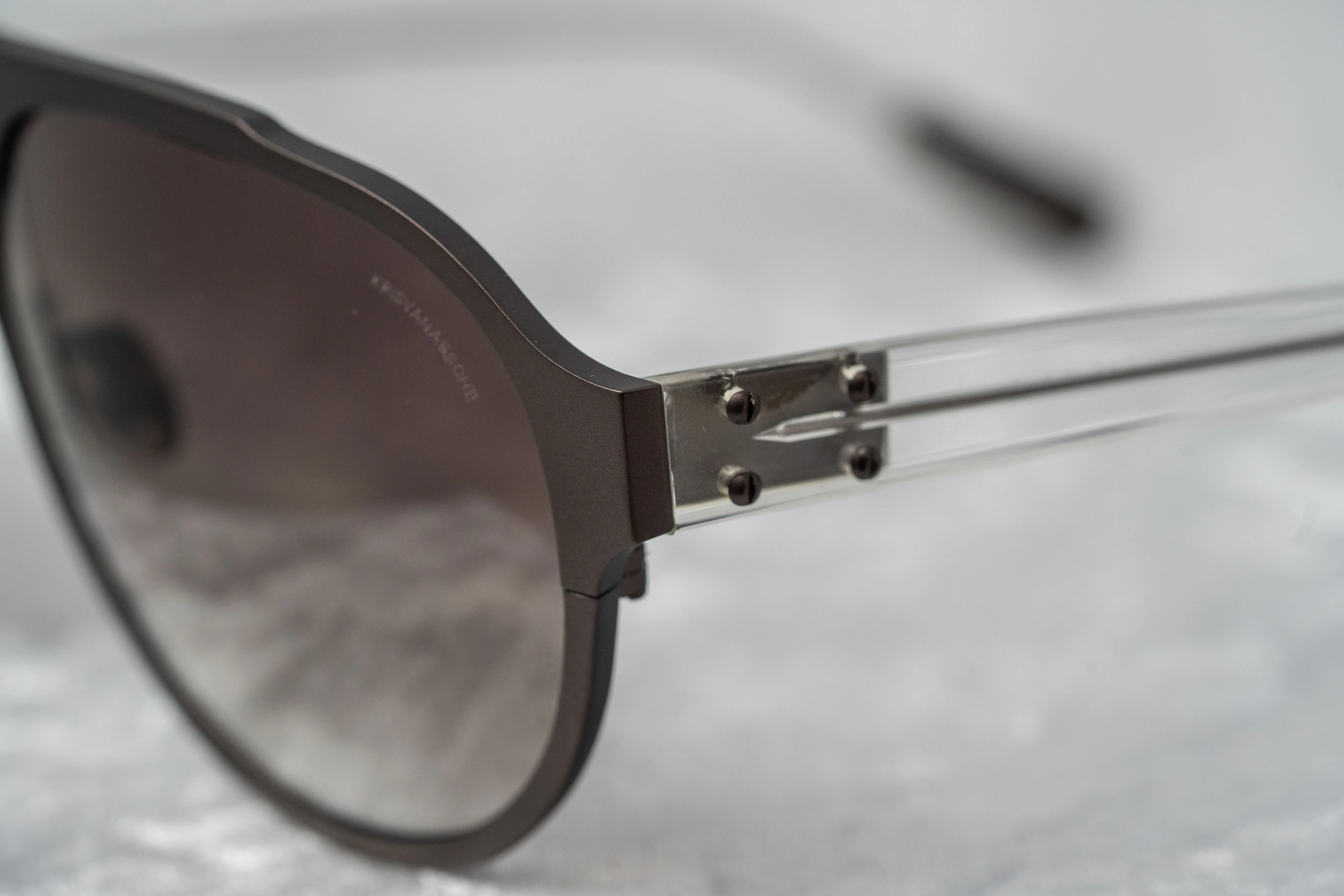Kris Van Assche Sunglasses Dark Purple Brown and Grey