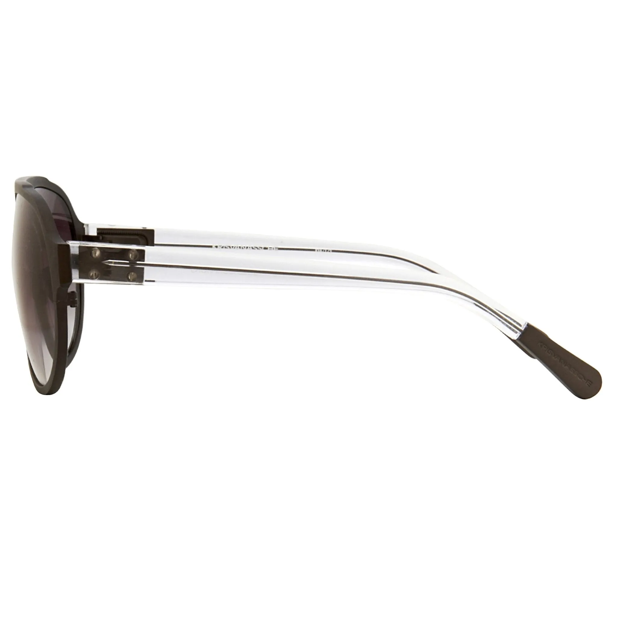 Kris Van Assche Sunglasses Dark Purple Brown and Grey