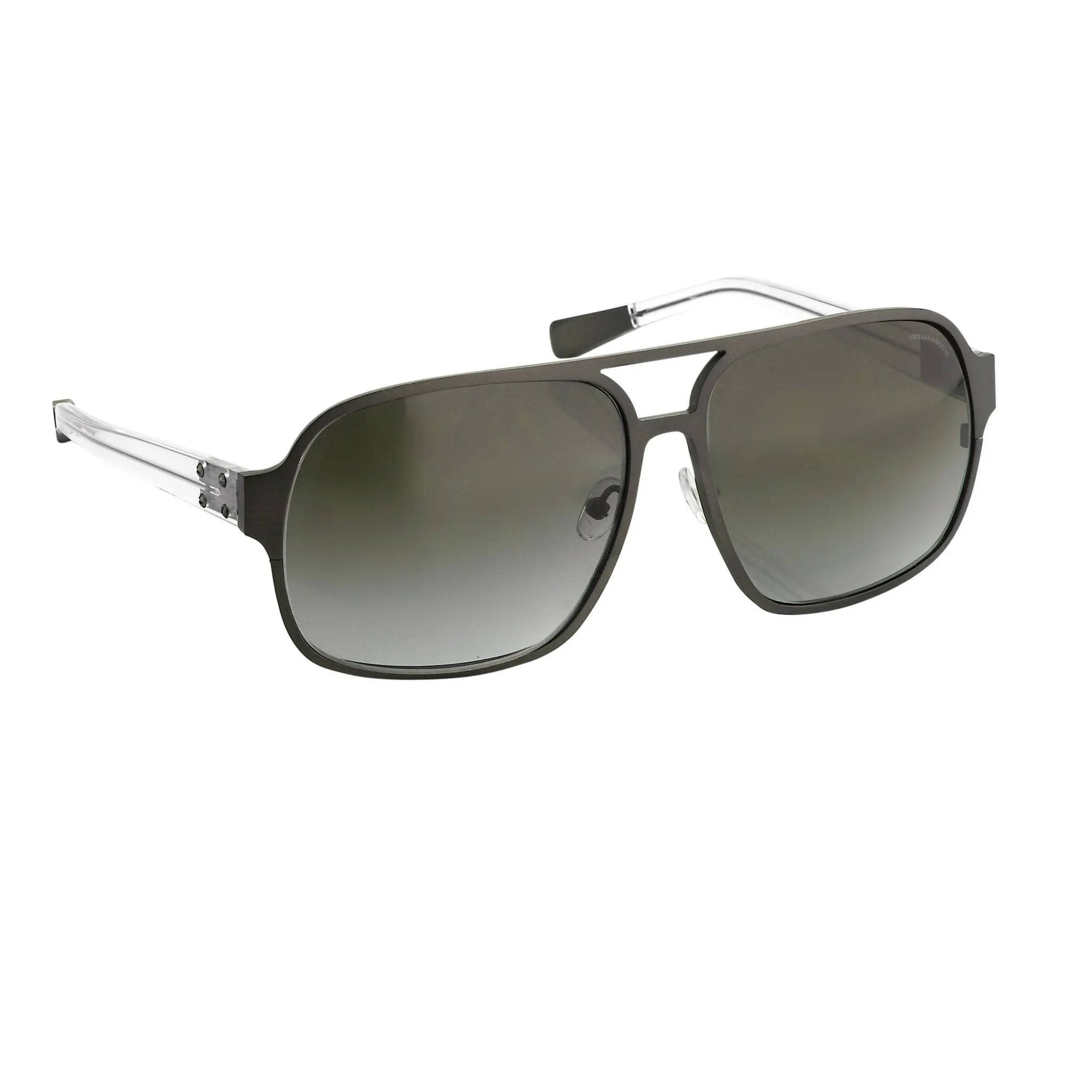 Kris Van Assche Sunglasses Rectangular Brown and Grey