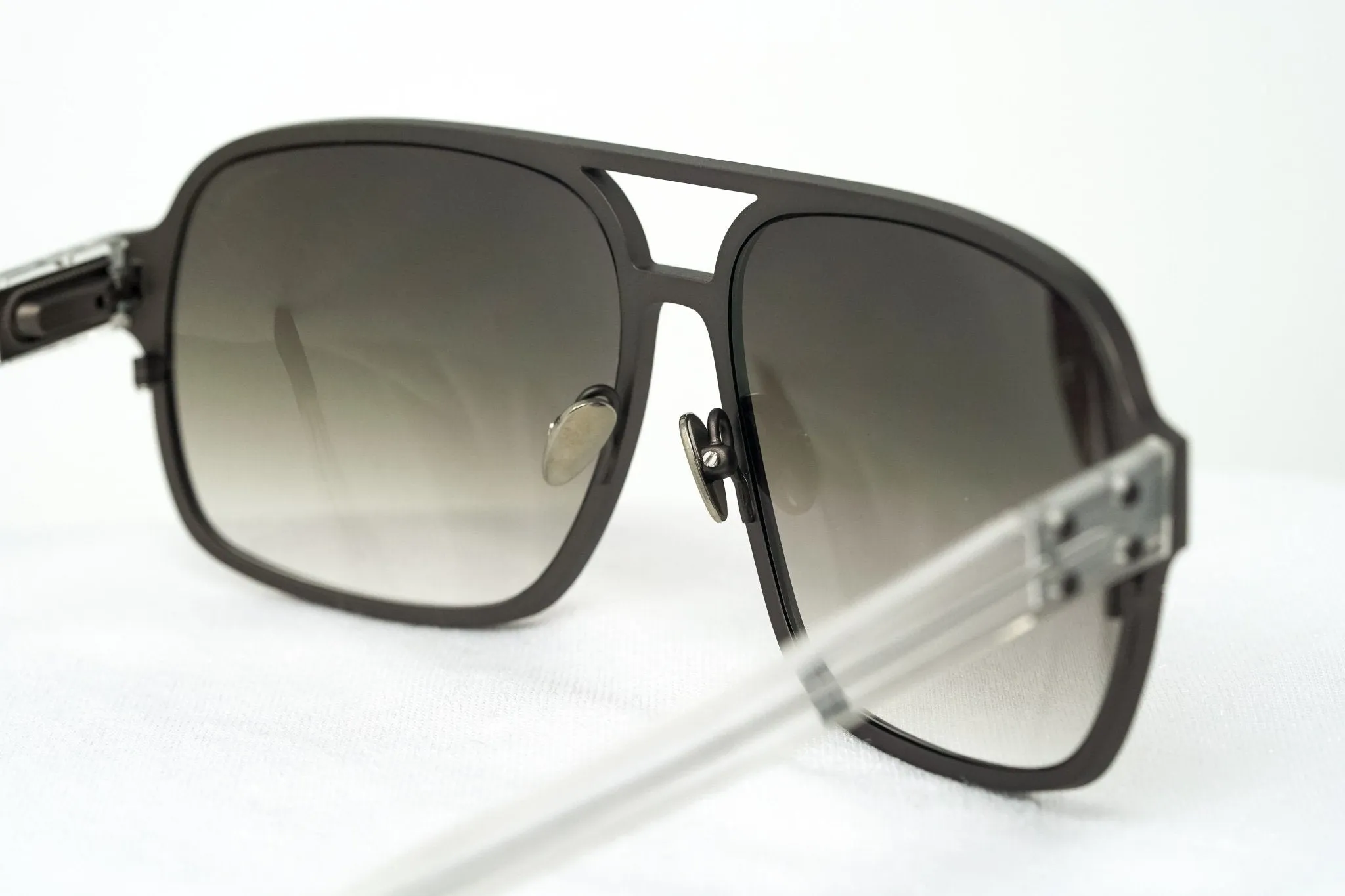 Kris Van Assche Sunglasses Rectangular Brown and Grey