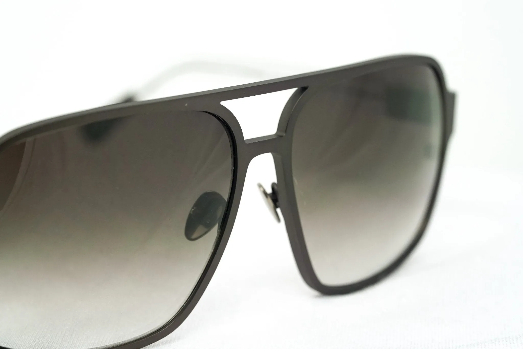 Kris Van Assche Sunglasses Rectangular Brown and Grey