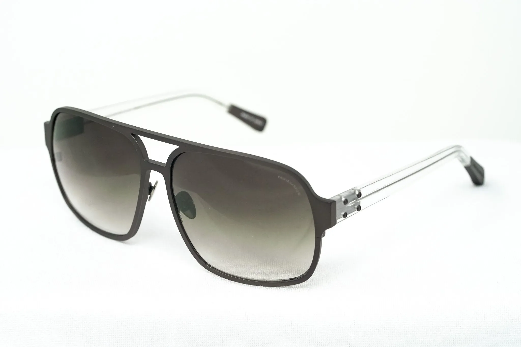 Kris Van Assche Sunglasses Rectangular Brown and Grey