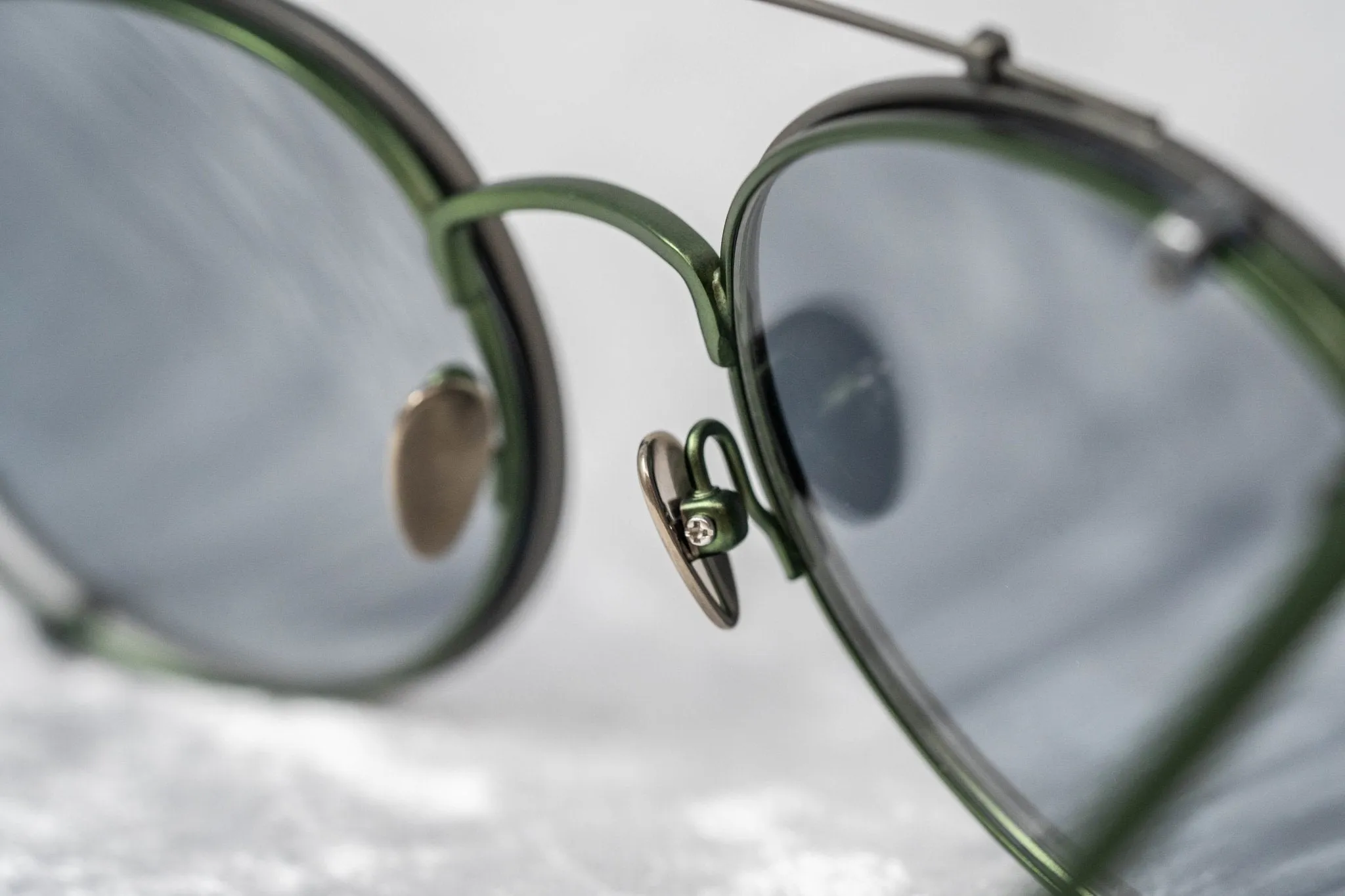 Kris Van Assche Sunglasses Round Green and Flash