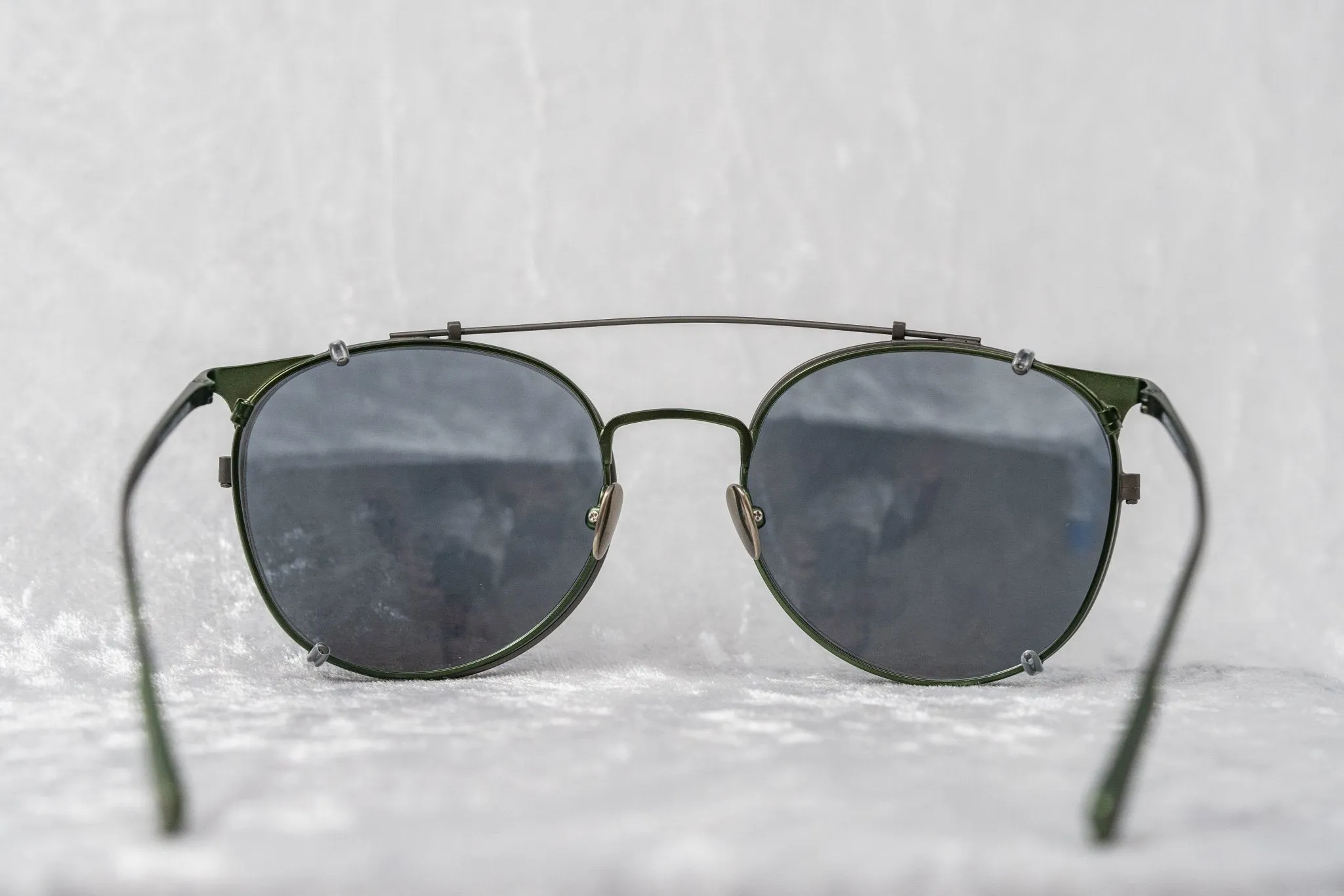 Kris Van Assche Sunglasses Round Green and Flash