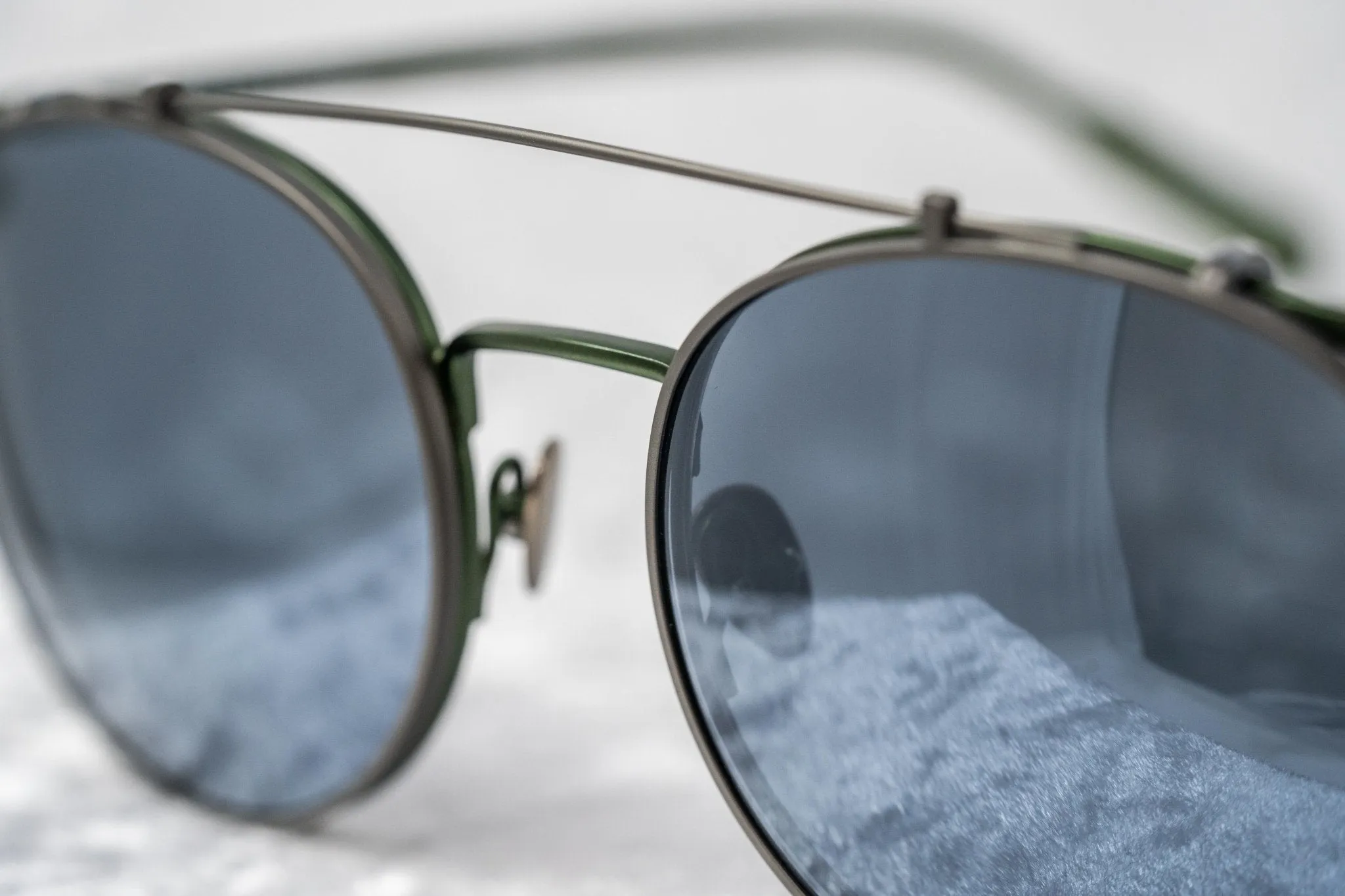 Kris Van Assche Sunglasses Round Green and Flash