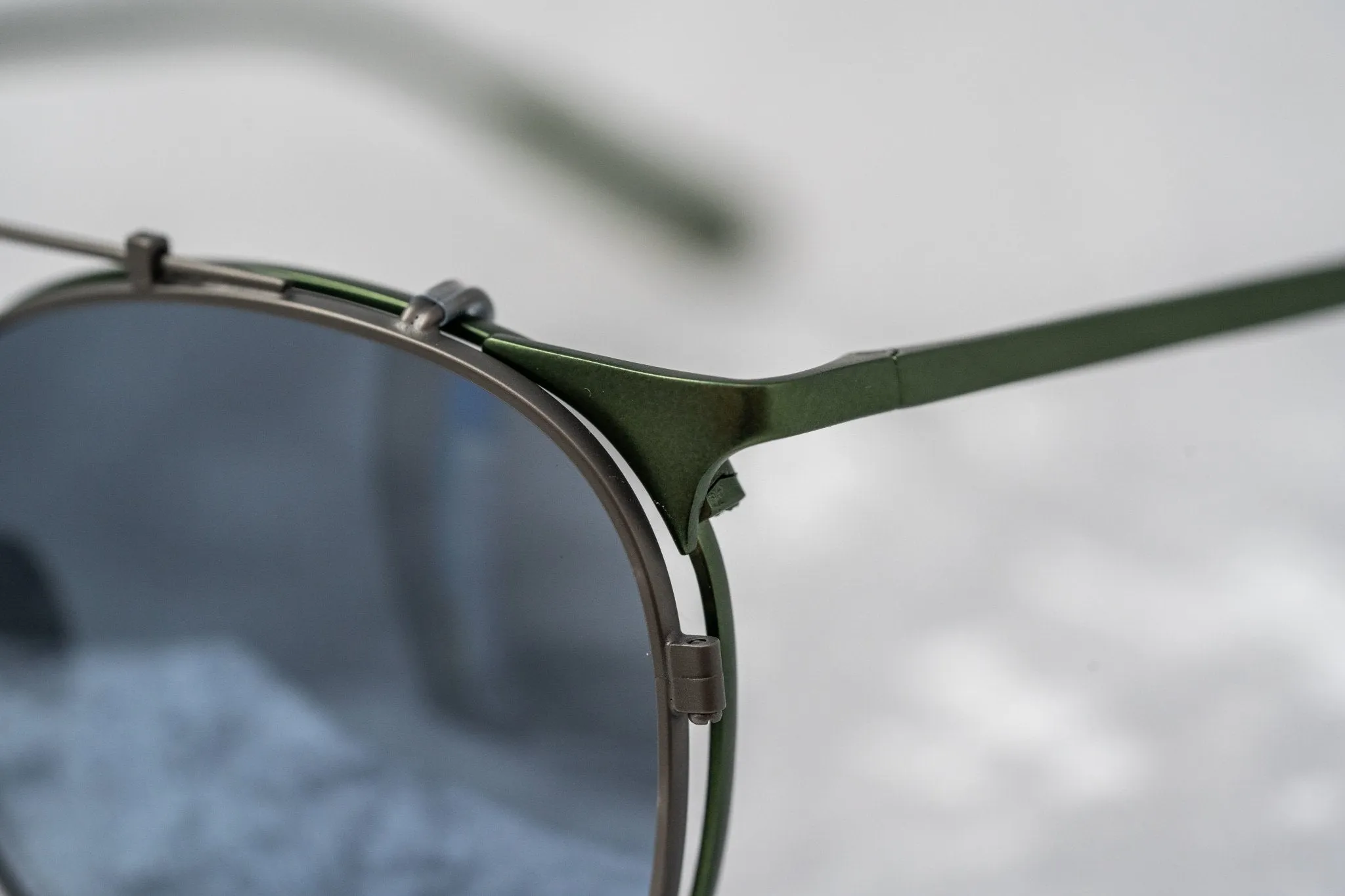 Kris Van Assche Sunglasses Round Green and Flash