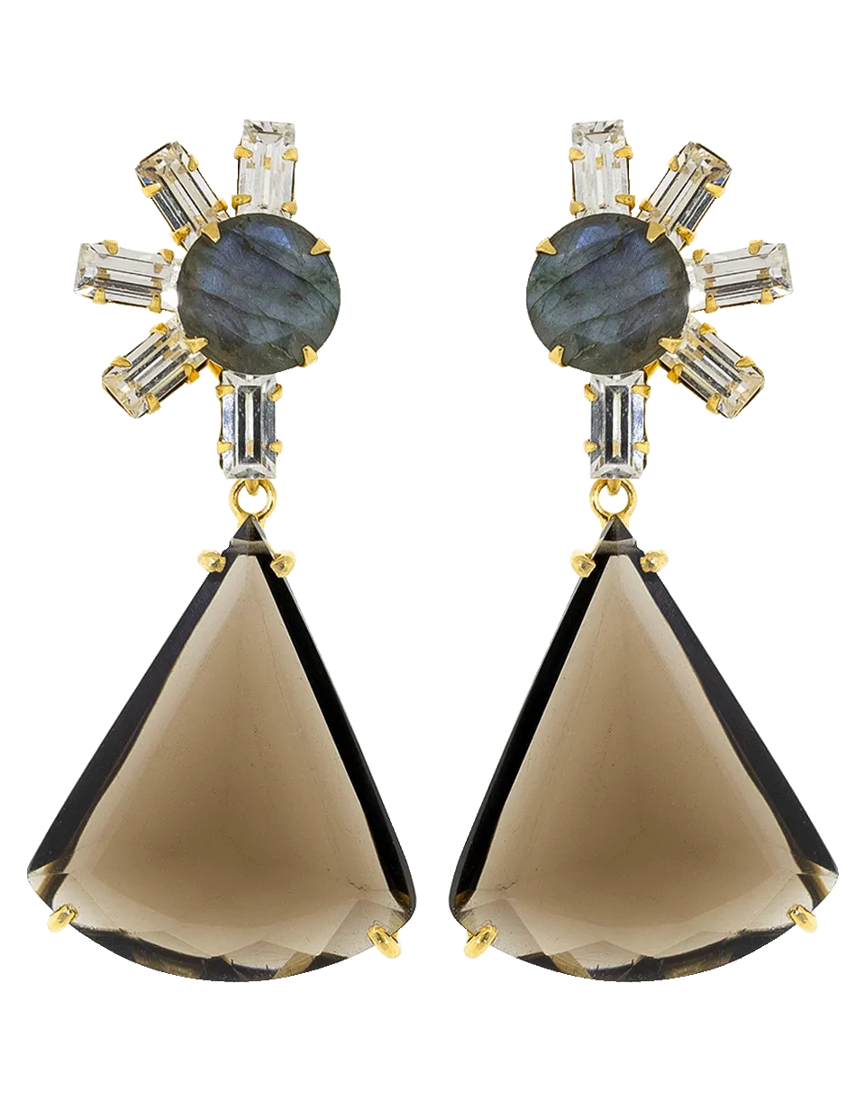 Labradorite Quartz Earrings