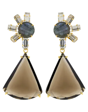 Labradorite Quartz Earrings