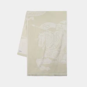 Large Ekd Scarf - Burberry - Cotton - Beige