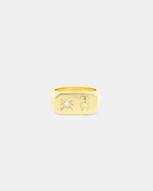 Last Kings Pharaoh Star Ring Iced Gold