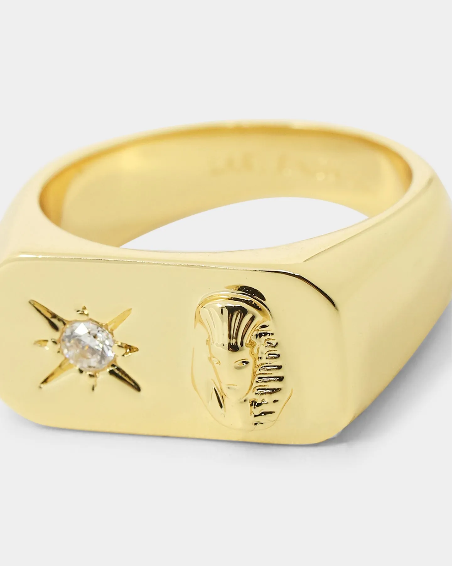 Last Kings Pharaoh Star Ring Iced Gold