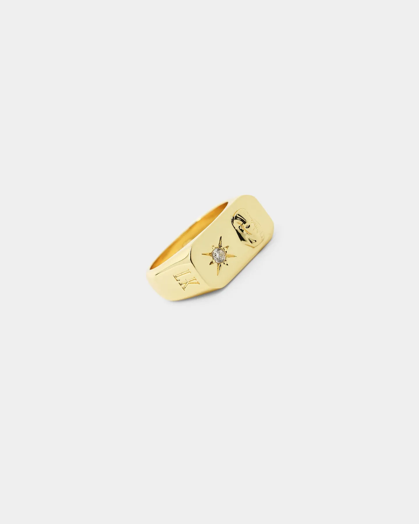 Last Kings Pharaoh Star Ring Iced Gold