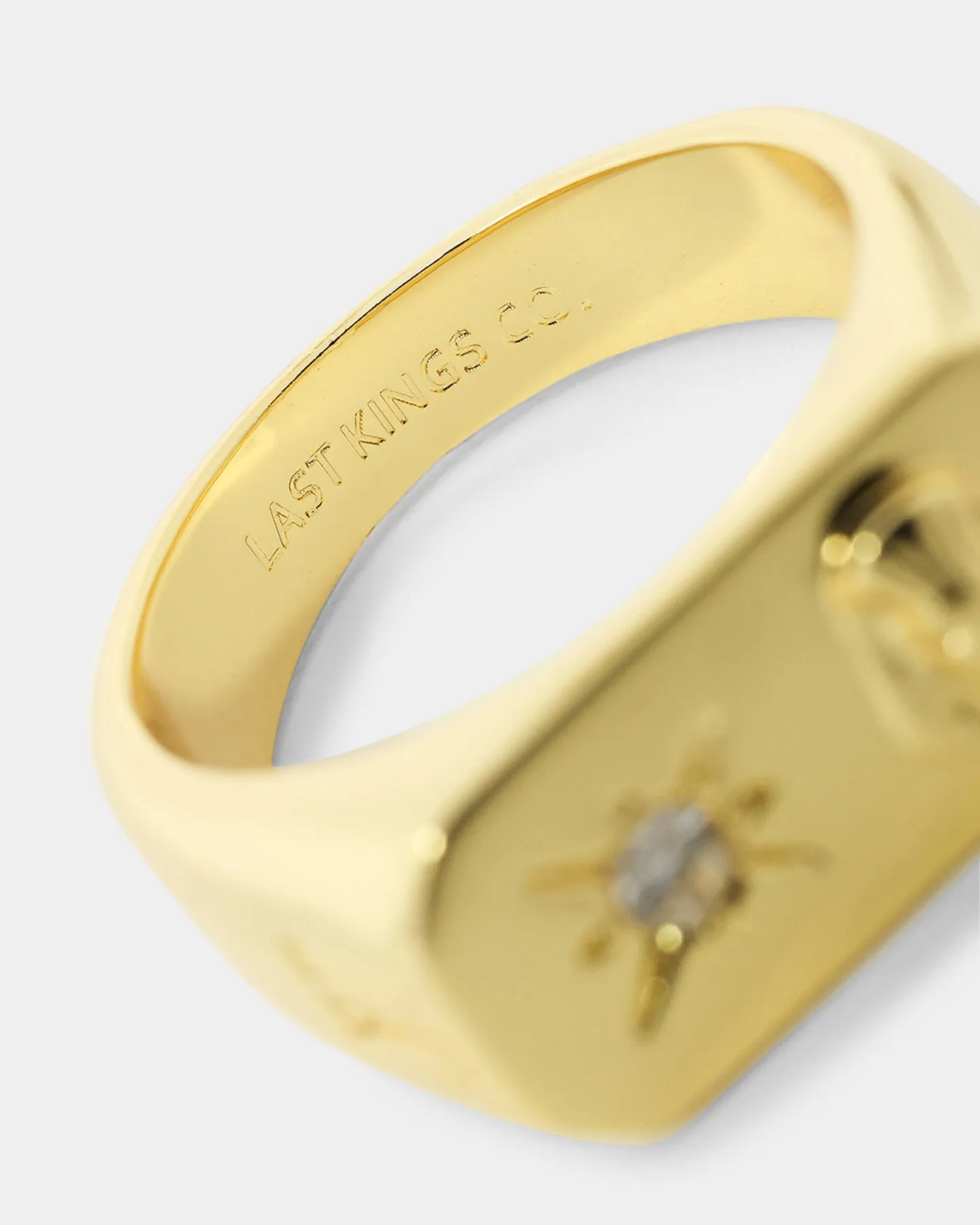 Last Kings Pharaoh Star Ring Iced Gold