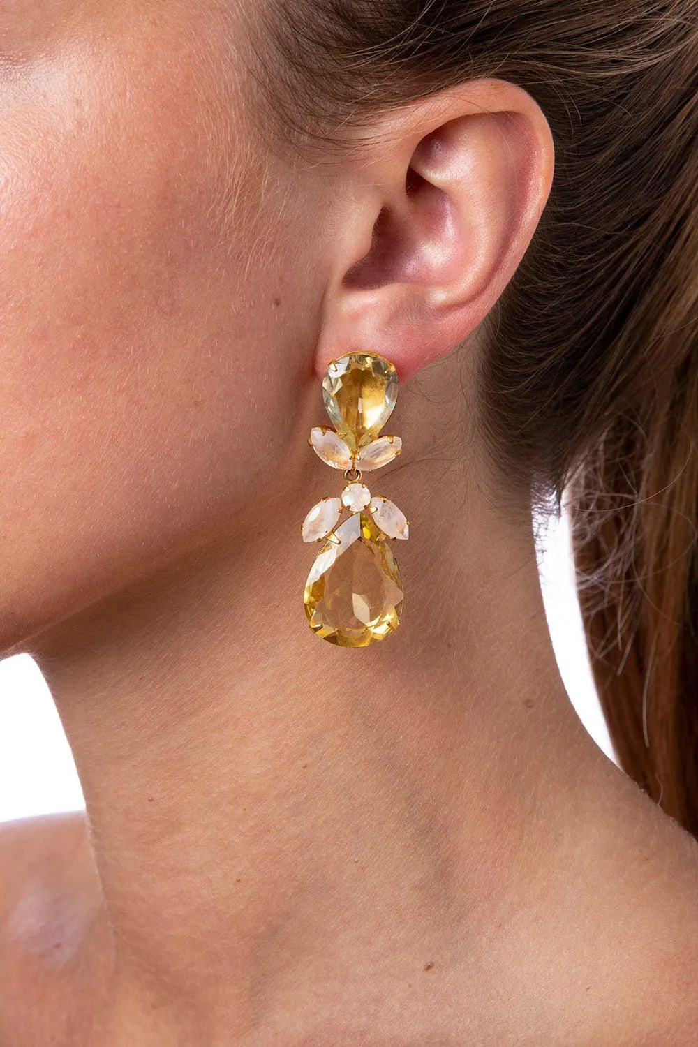 Lemon Quartz Drop Earrings
