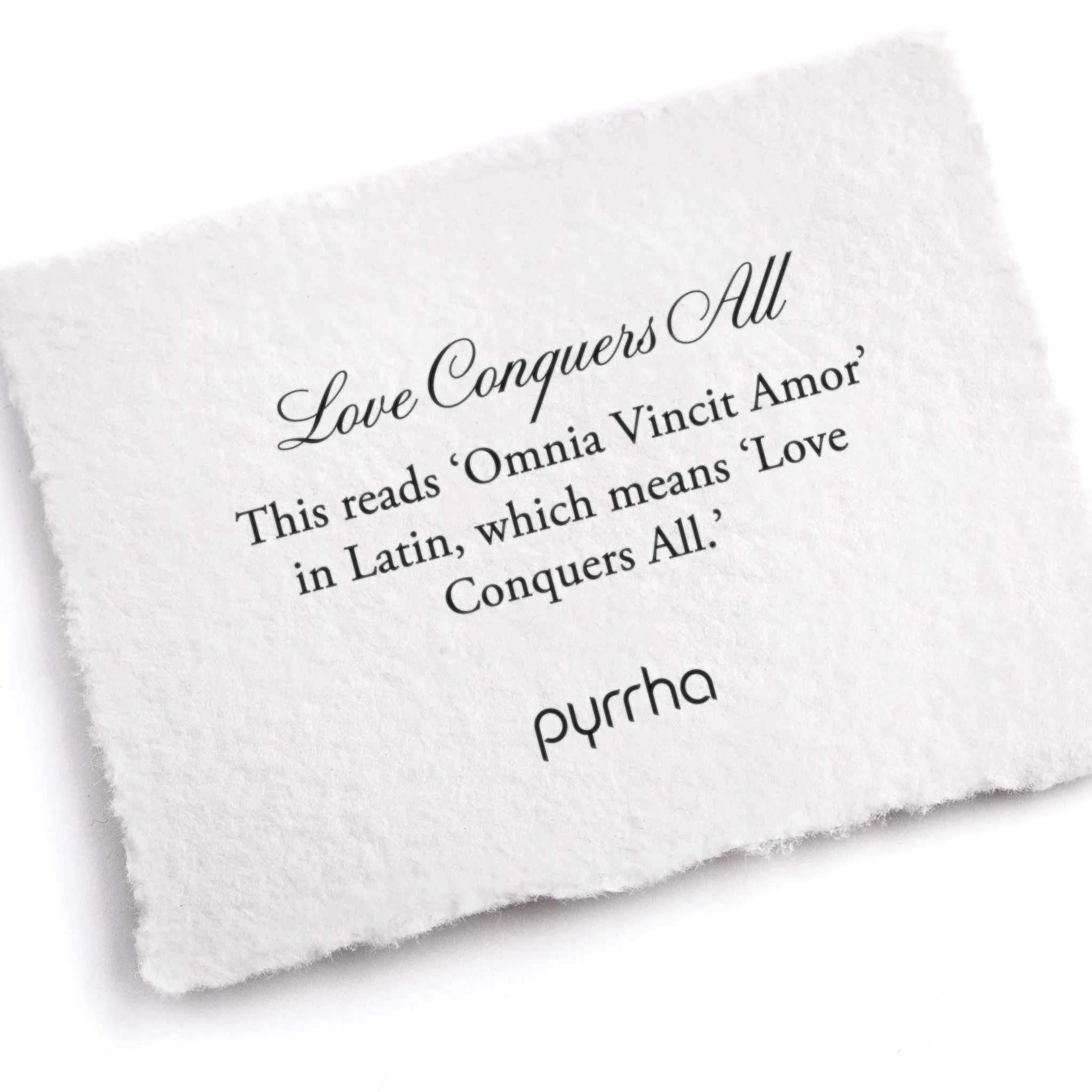 Love Conquers All Latin Motto Band Ring